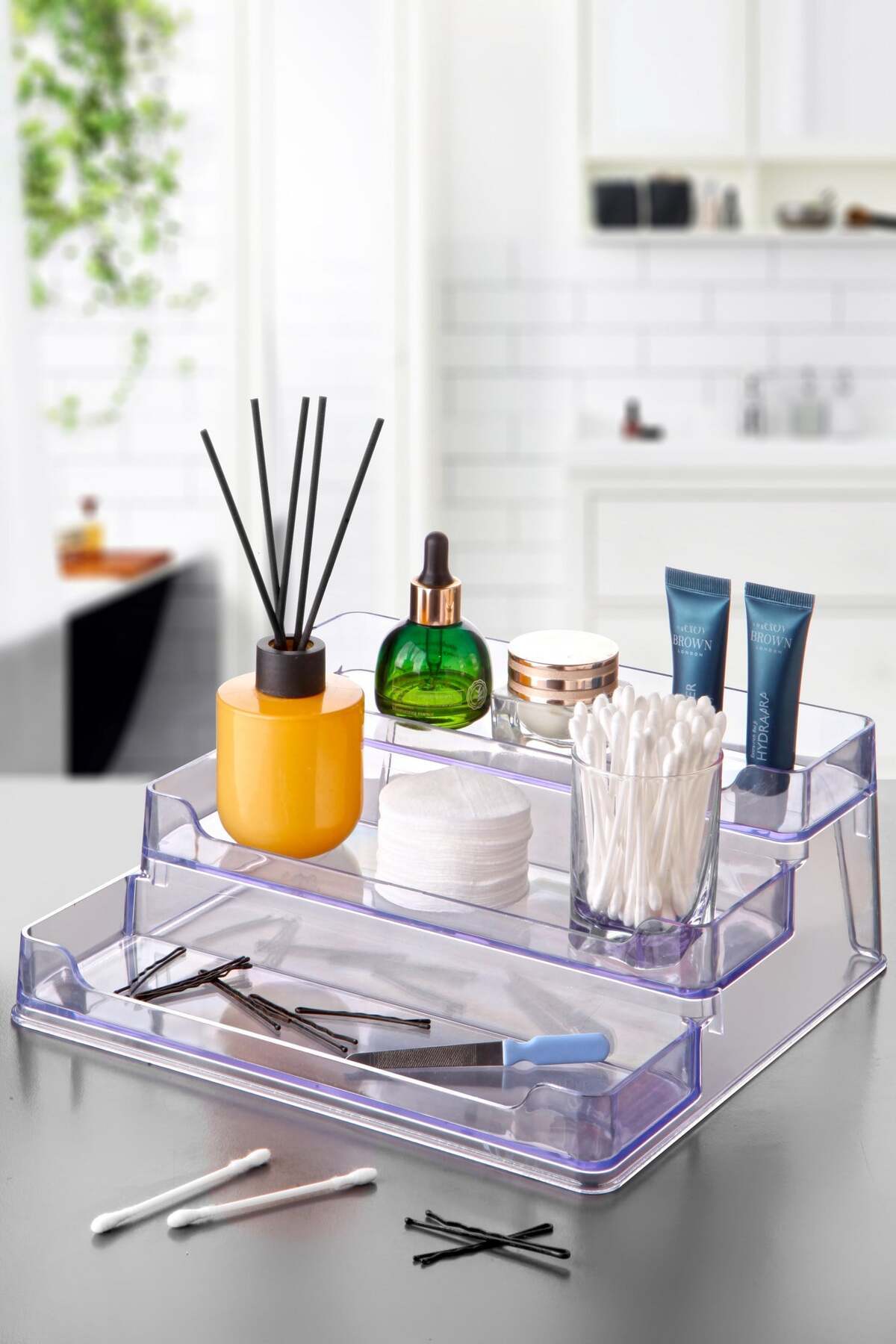 Kozmetik,Banyo,Mutfak Düzenleyici Clear Stand Organizer