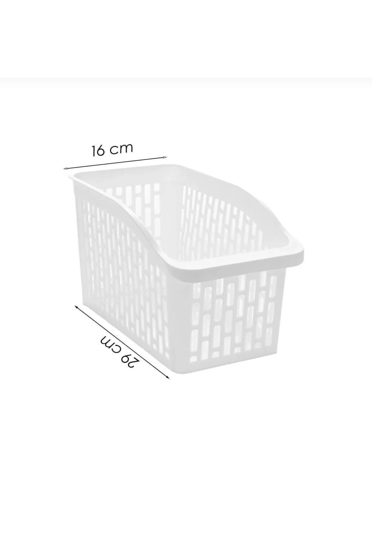 Çok Amaçlı Plastik Dolap Içi Düzenleyici Saklama Kutusu Organizer Sepet - Beyaz 4 ADET