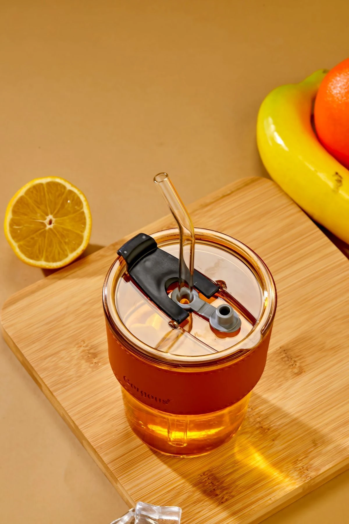 Kahverengi Şerit Detaylı, Cam Pipetli, Sızdırmaz Kapaklı