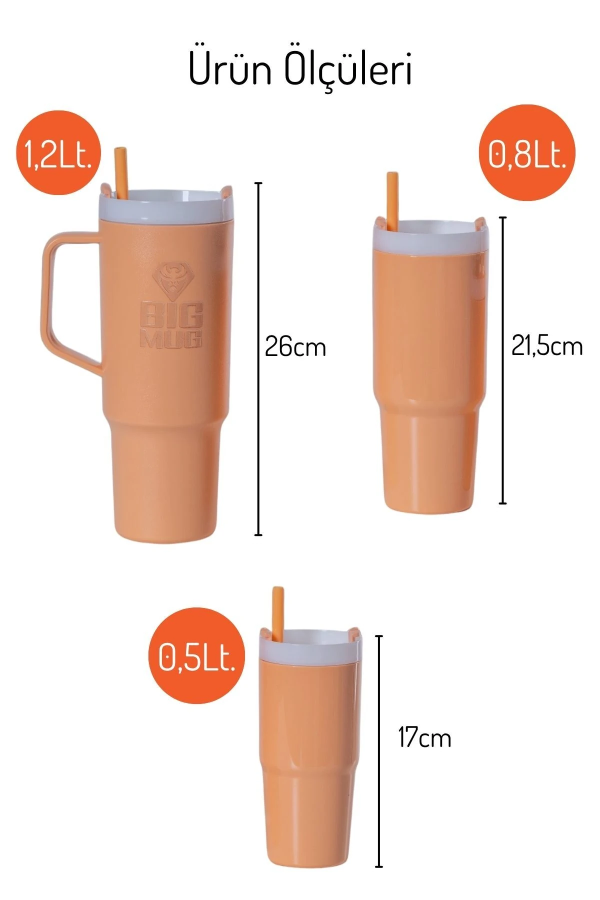 3 Boy Pipetli Suluk Seti TURUNCU