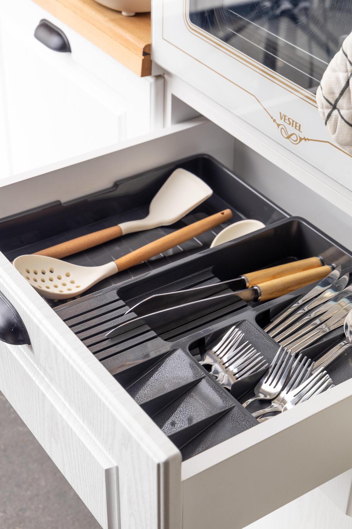 Maxi Ayarlanabilir Kayar Kızaklı Kaşıklık Antrasit