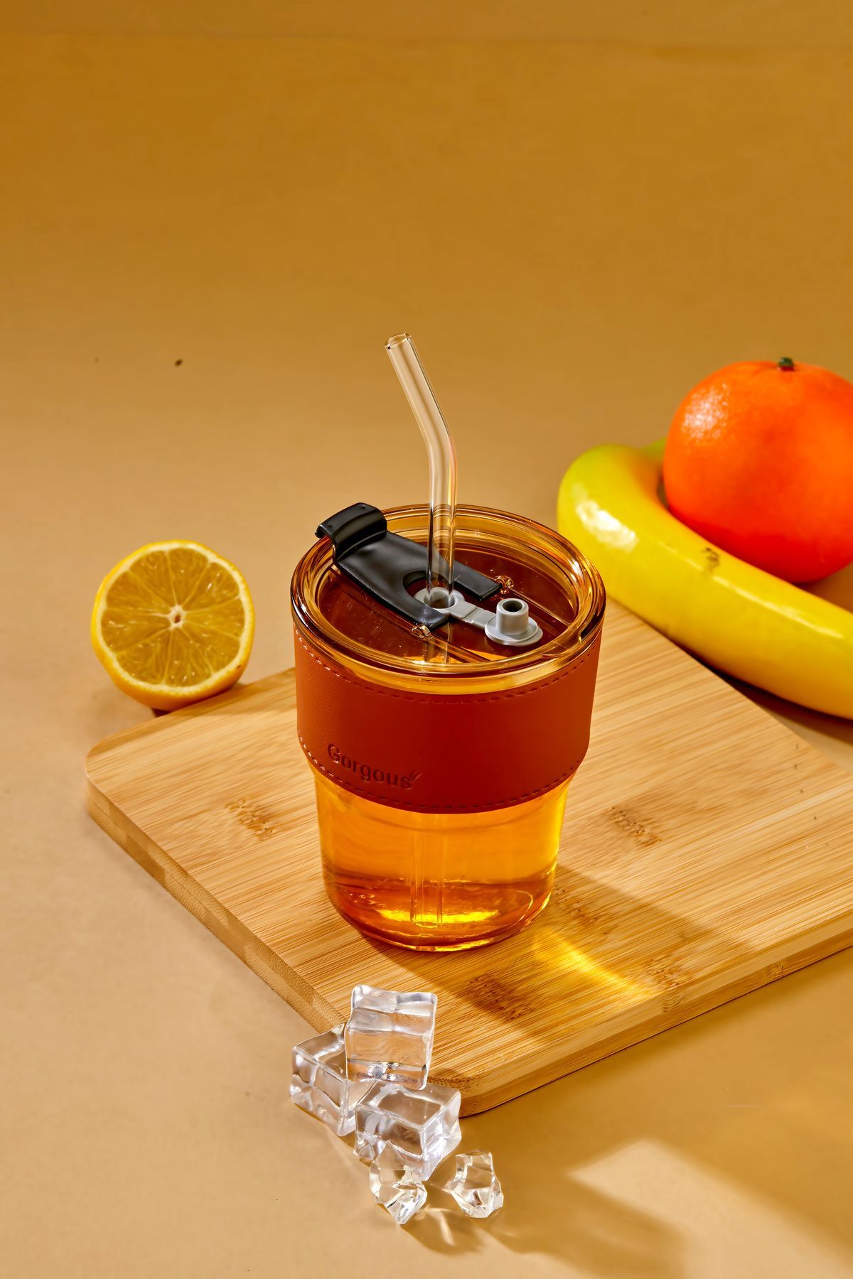 Kahverengi Şerit Detaylı, Cam Pipetli, Sızdırmaz Kapaklı