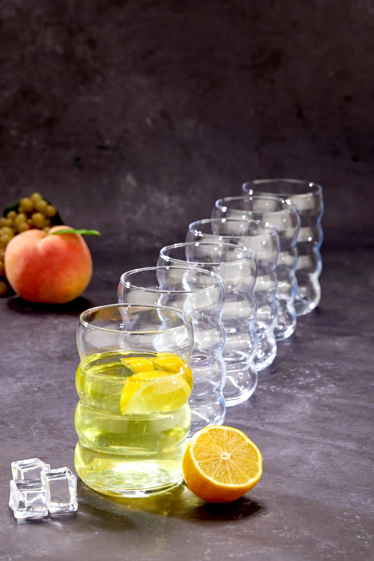 6 ADET BOĞUMLU DIAMOND CAM MEŞRUBAT BARDAĞI