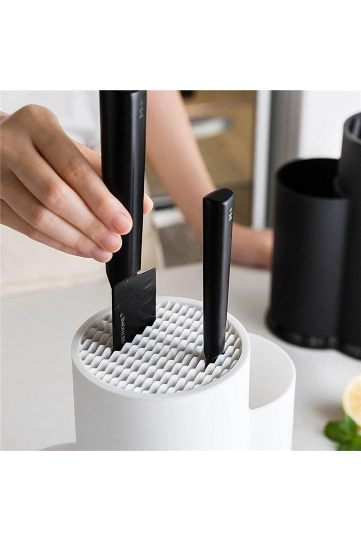 Çok Amaçlı Dik Kaşıklık Çatal Kaşık Organizeri Düzenleyici BEYAZ