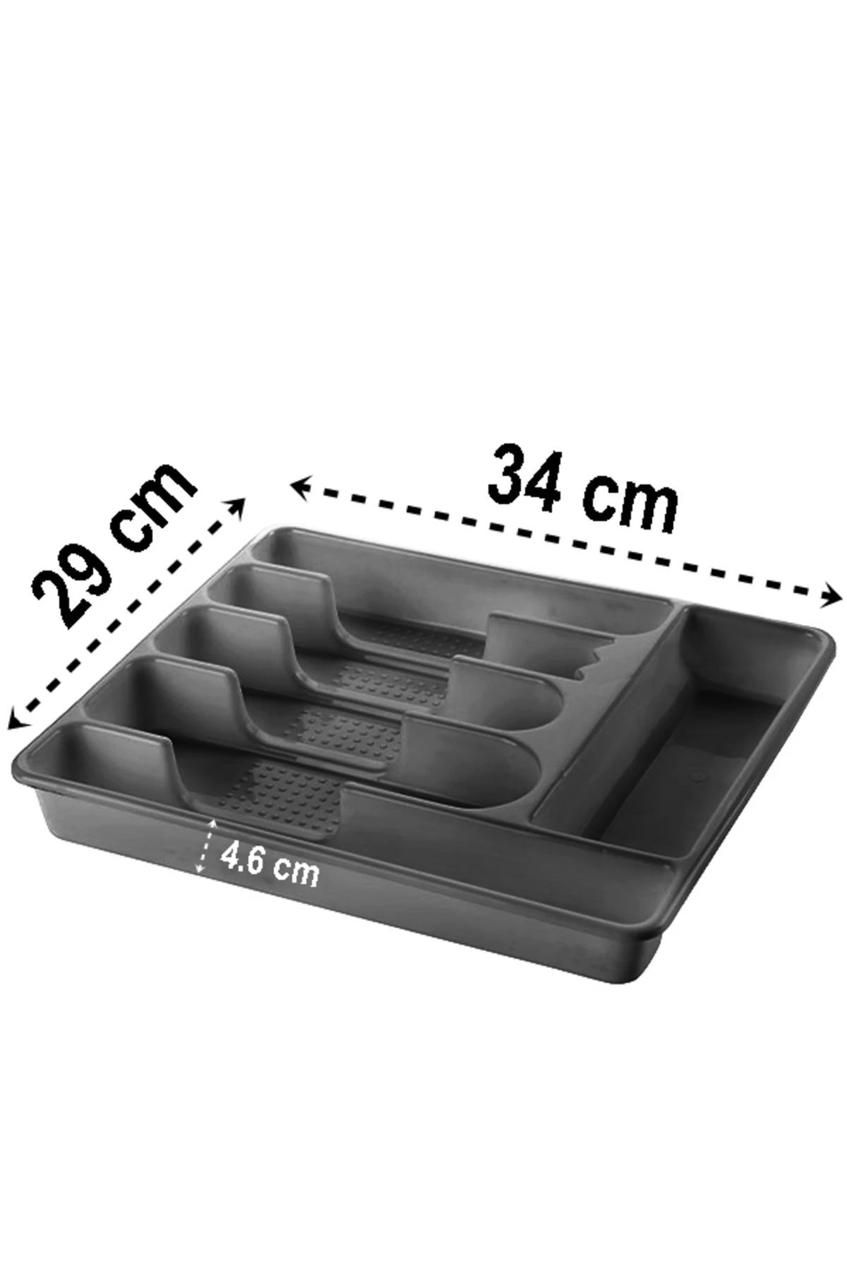 Çekmece İçi Kaşıklık 6 Gözlü Antrasit