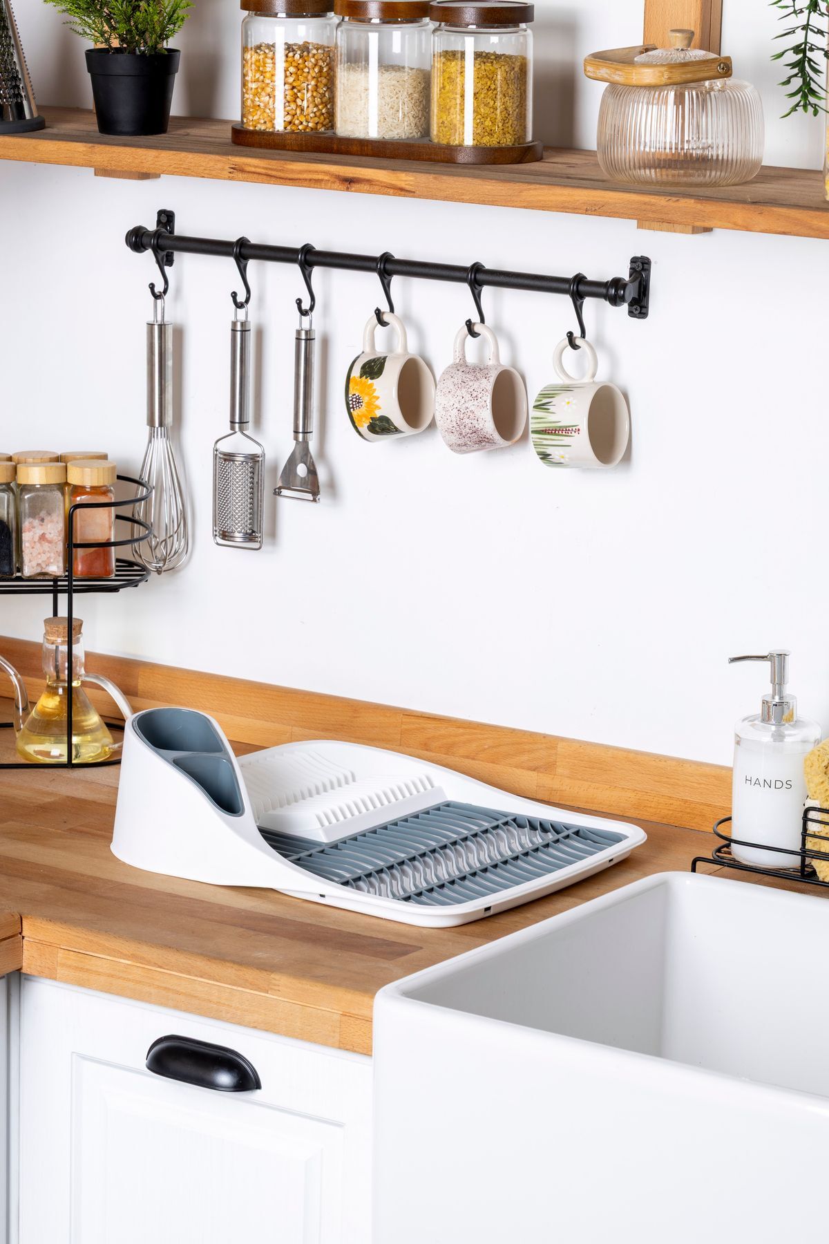 Tezgah Üstü Bulaşık Kurutmalığı Beyaz