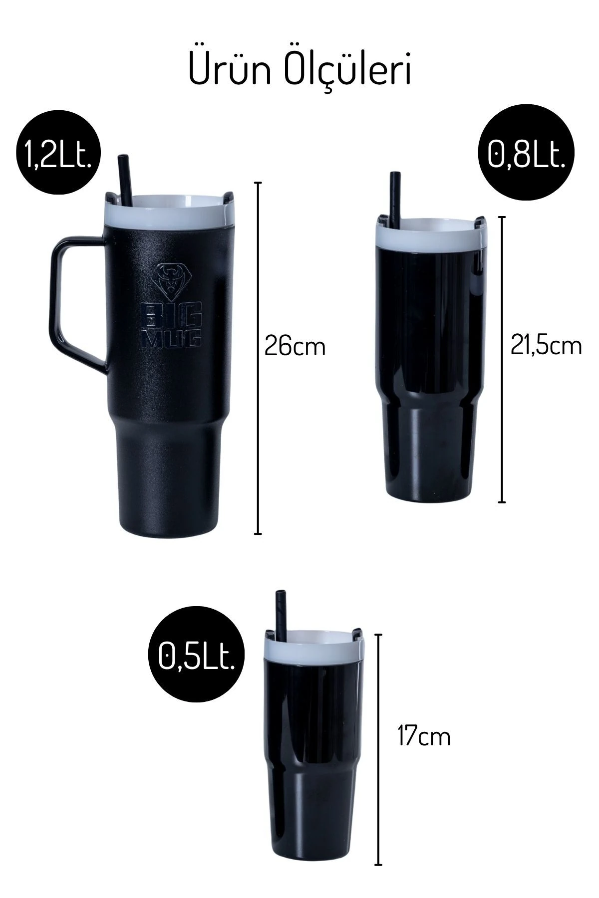 3 Boy Pipetli Suluk Seti SİYAH