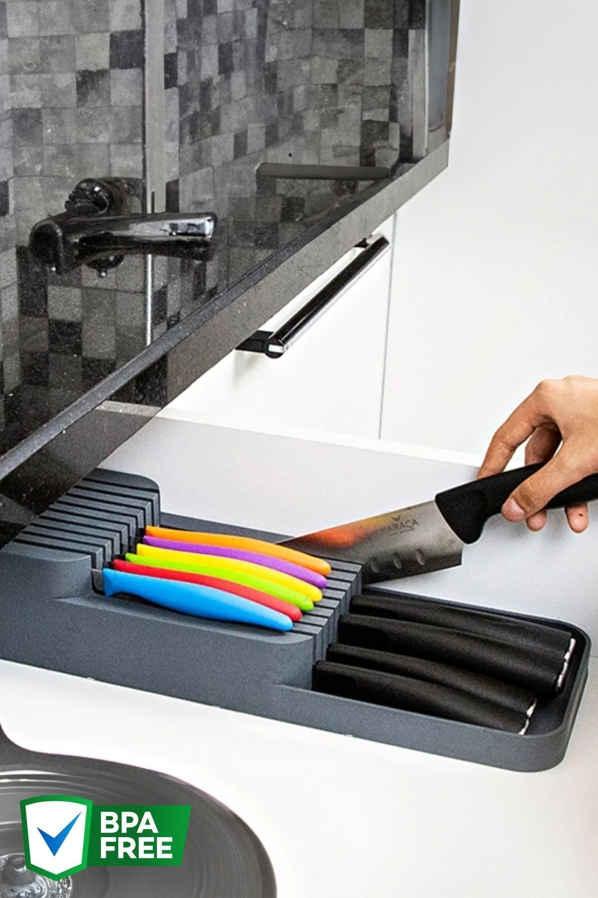 Çekmece İçi İki Sıra Bıçak Düzenleyici