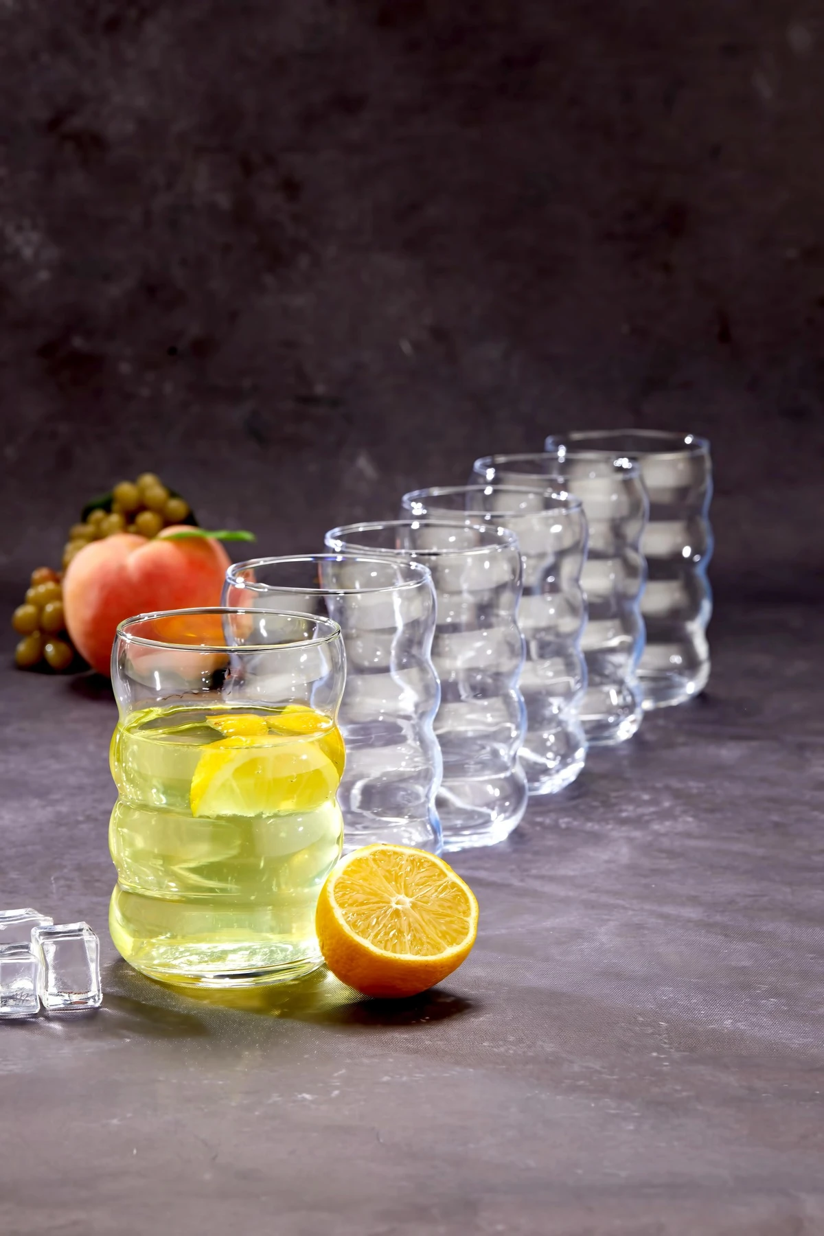 6 ADET BOĞUMLU DIAMOND CAM MEŞRUBAT BARDAĞI