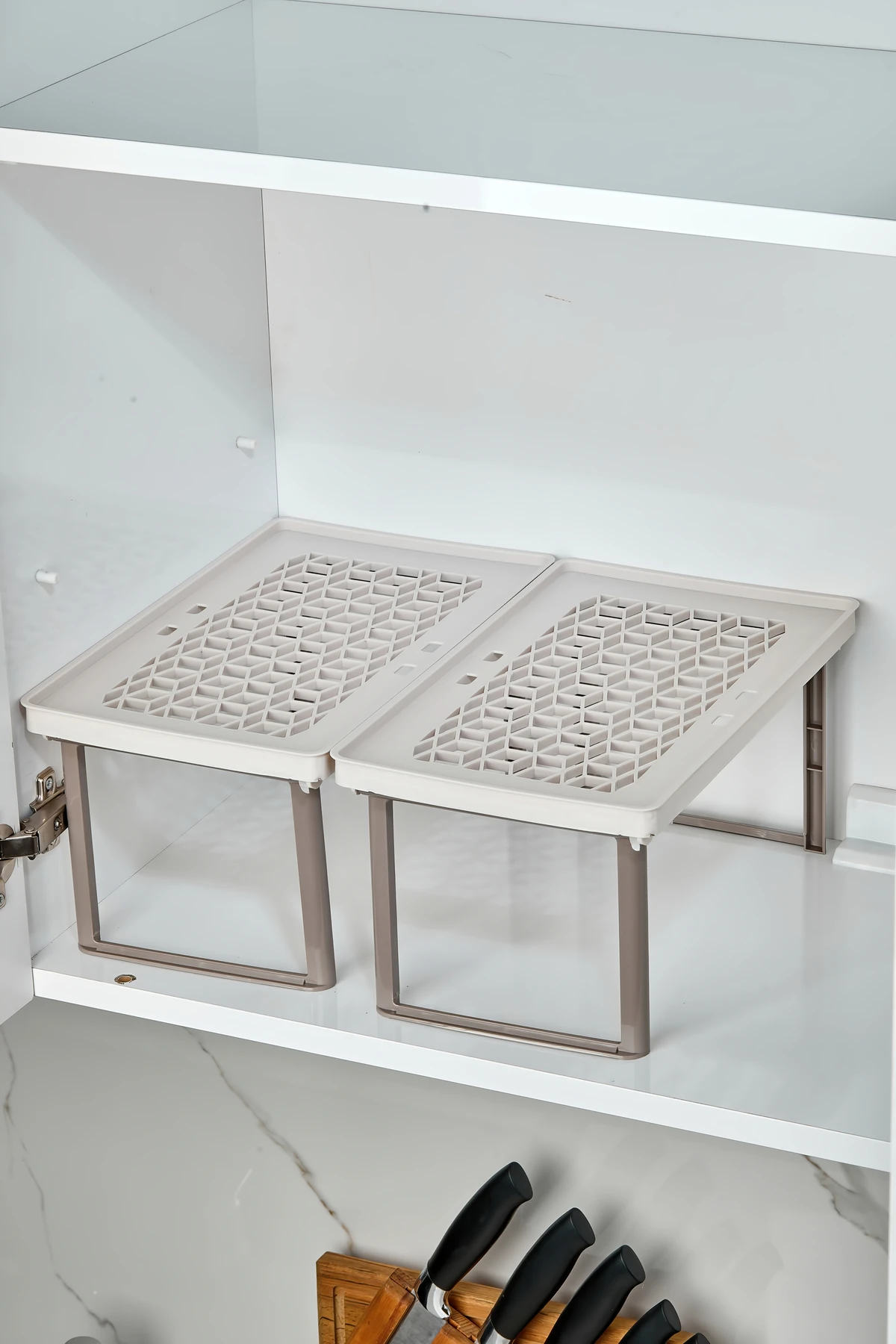 Raf Yükseltici- Dolap Içi Düzenleyici KREM 2 ADET