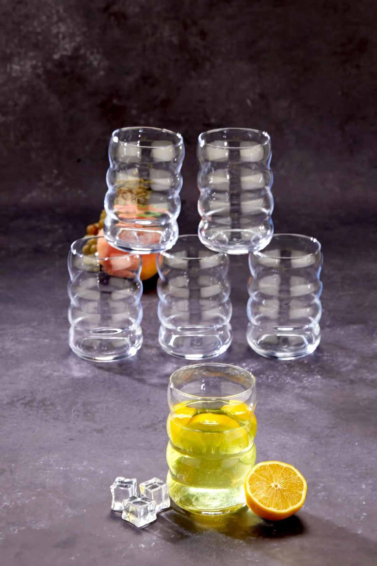 6 ADET BOĞUMLU DIAMOND CAM MEŞRUBAT BARDAĞI