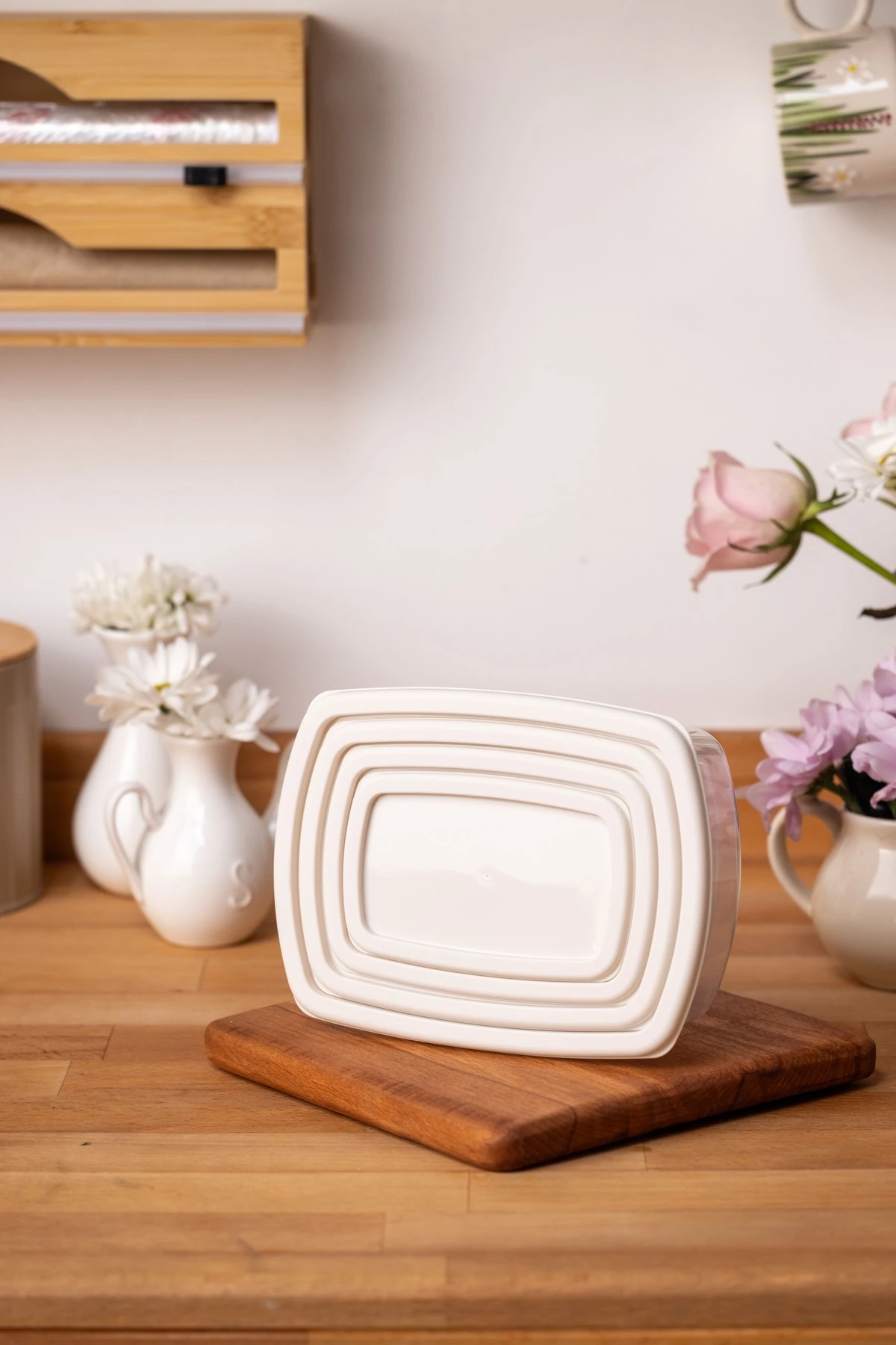 4LÜ SET SAKLAMA KABI BEYAZ