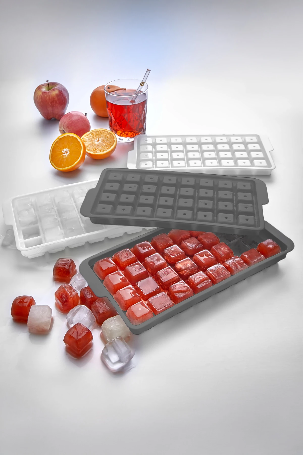 32'li Kare Model Buz Kalıbı Antrasit