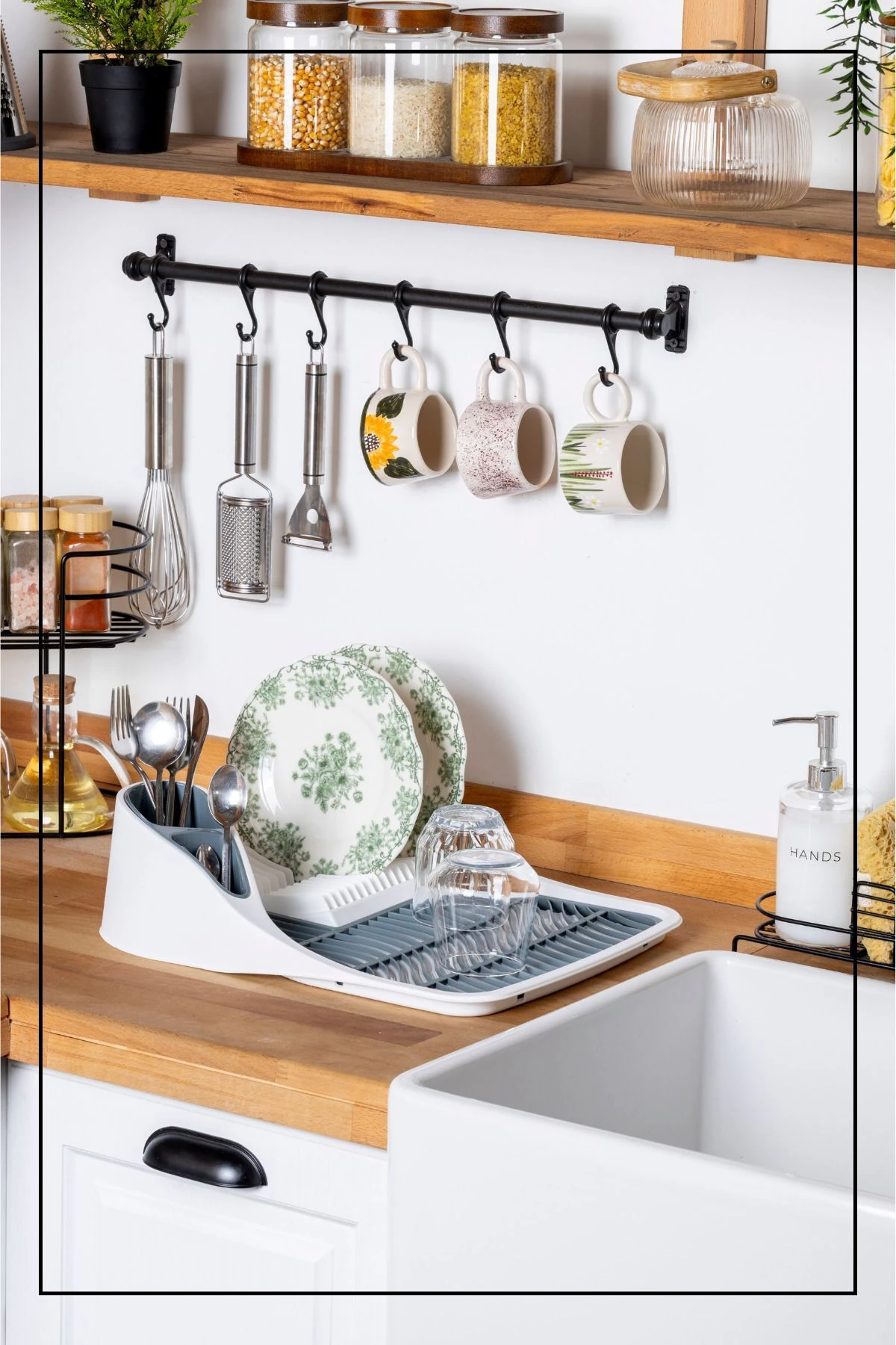 Tezgah Üstü Bulaşık Kurutmalığı Beyaz