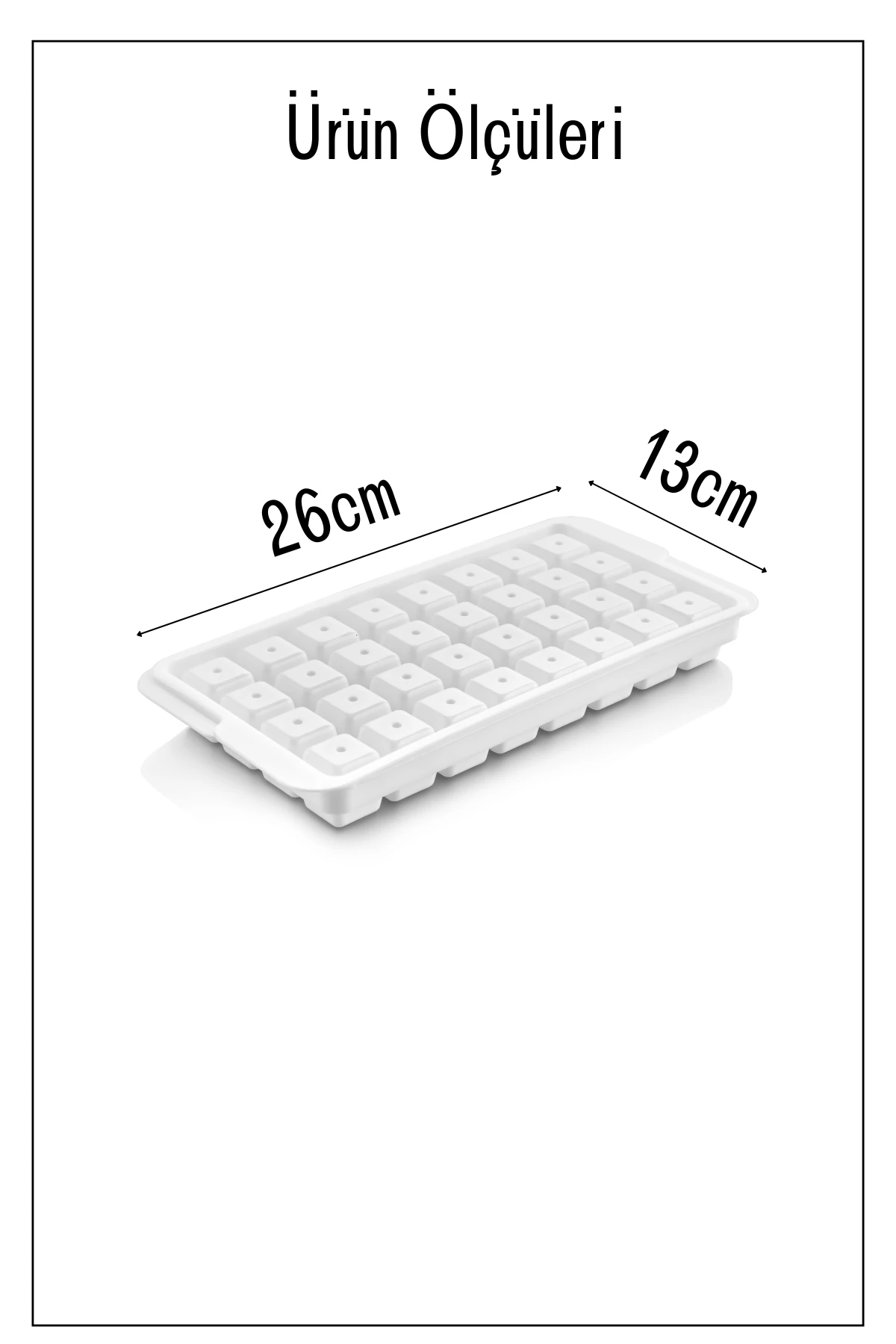 32'li Kare Model Buz Kalıbı Antrasit