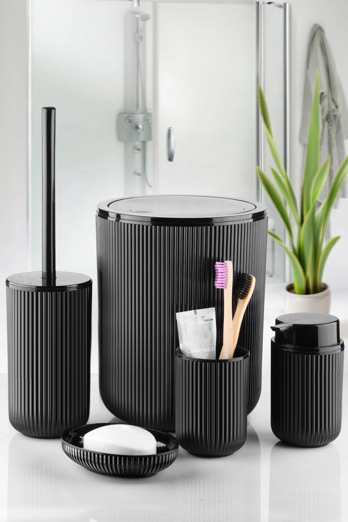 5 Parça Banyo Seti SİYAH