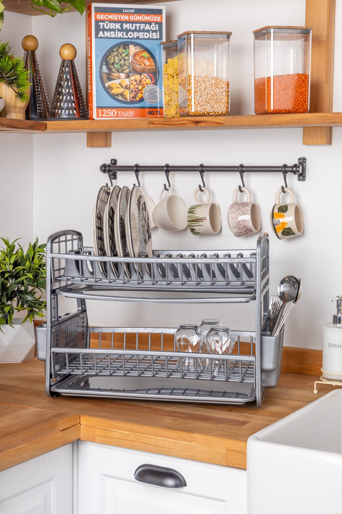 Çift Katlı Tabaklık & Bulaşık Kurutmalık