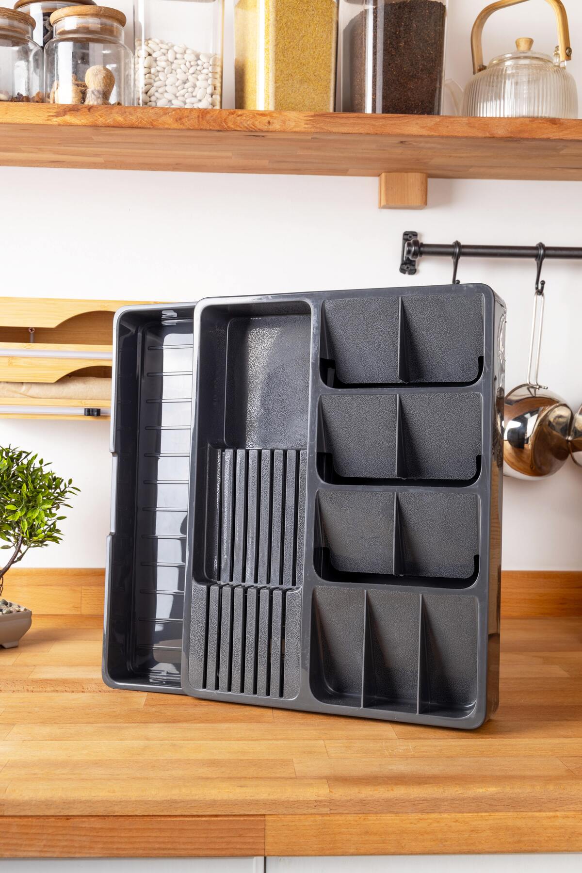 Maxi Ayarlanabilir Kayar Kızaklı Kaşıklık Antrasit