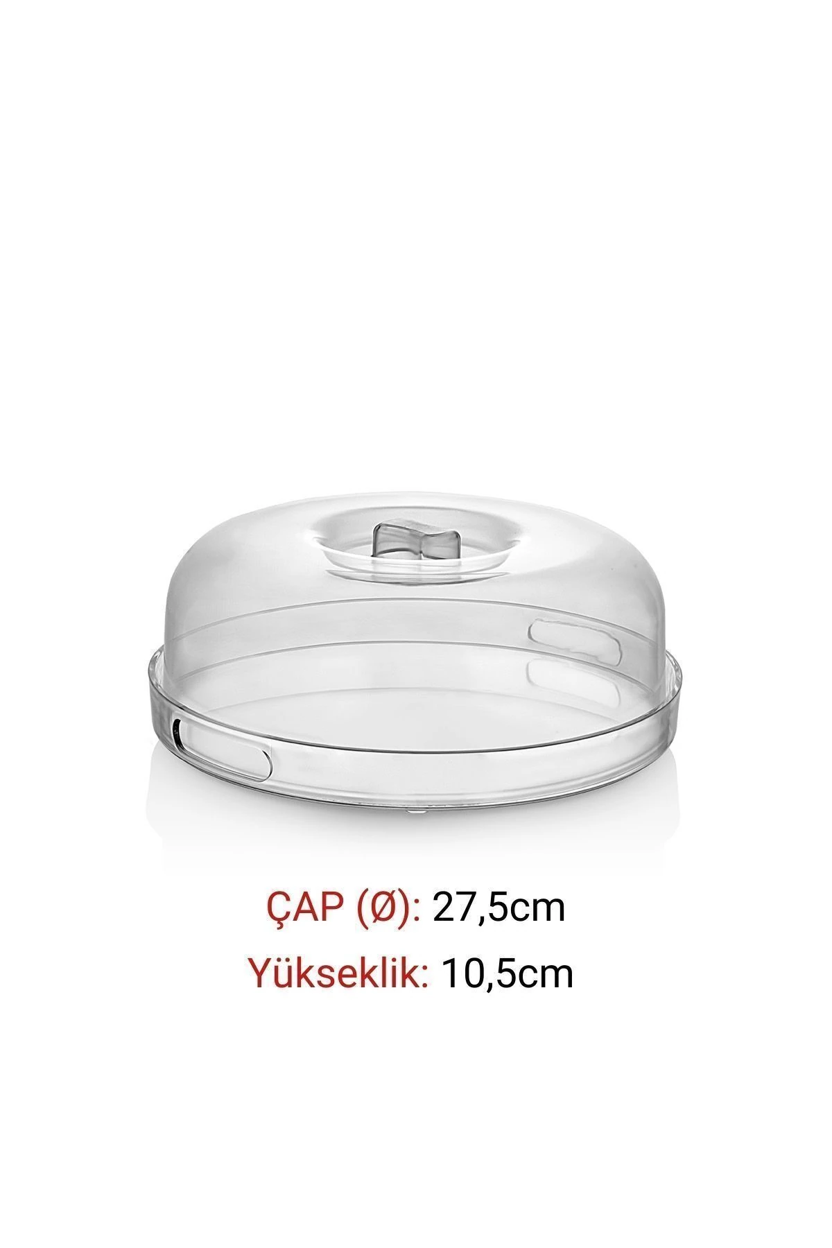 2'si 1 Arada Yuvarlak, Kristal Sunum Tepsisi ve Kek Fanusu