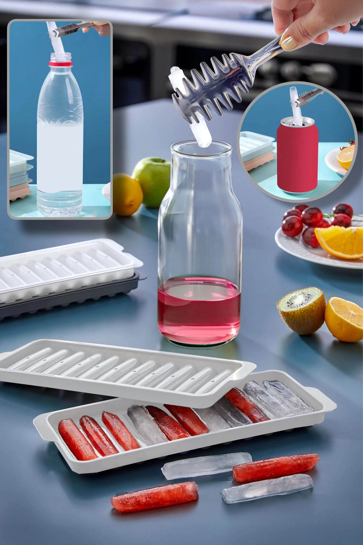 11 Bölmeli Çubuk Model Buz Kalıbı - Buzluk - Beyaz