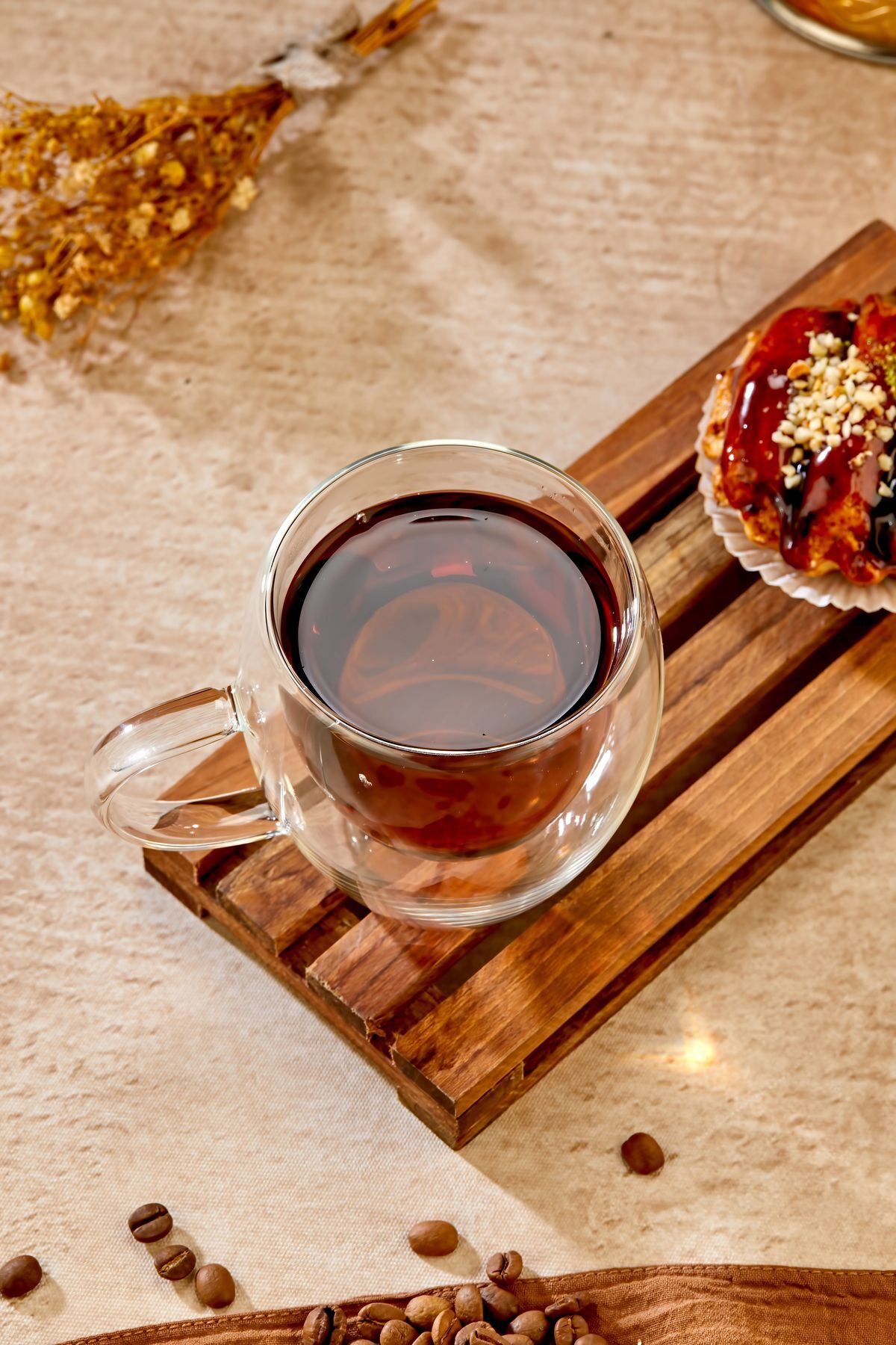 Çift Cidarlı Isıya Dayanıklı Cam Bardak – Kulplu - TEKLİ