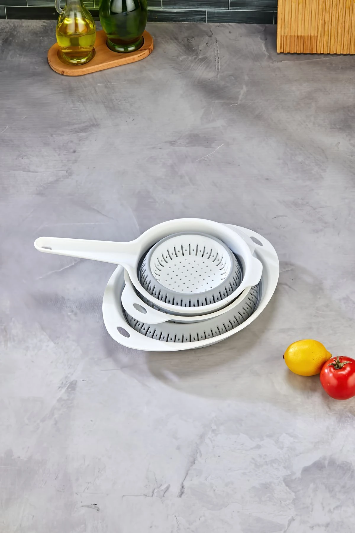 3 Parça Katlanabilir Süzgeç Seti