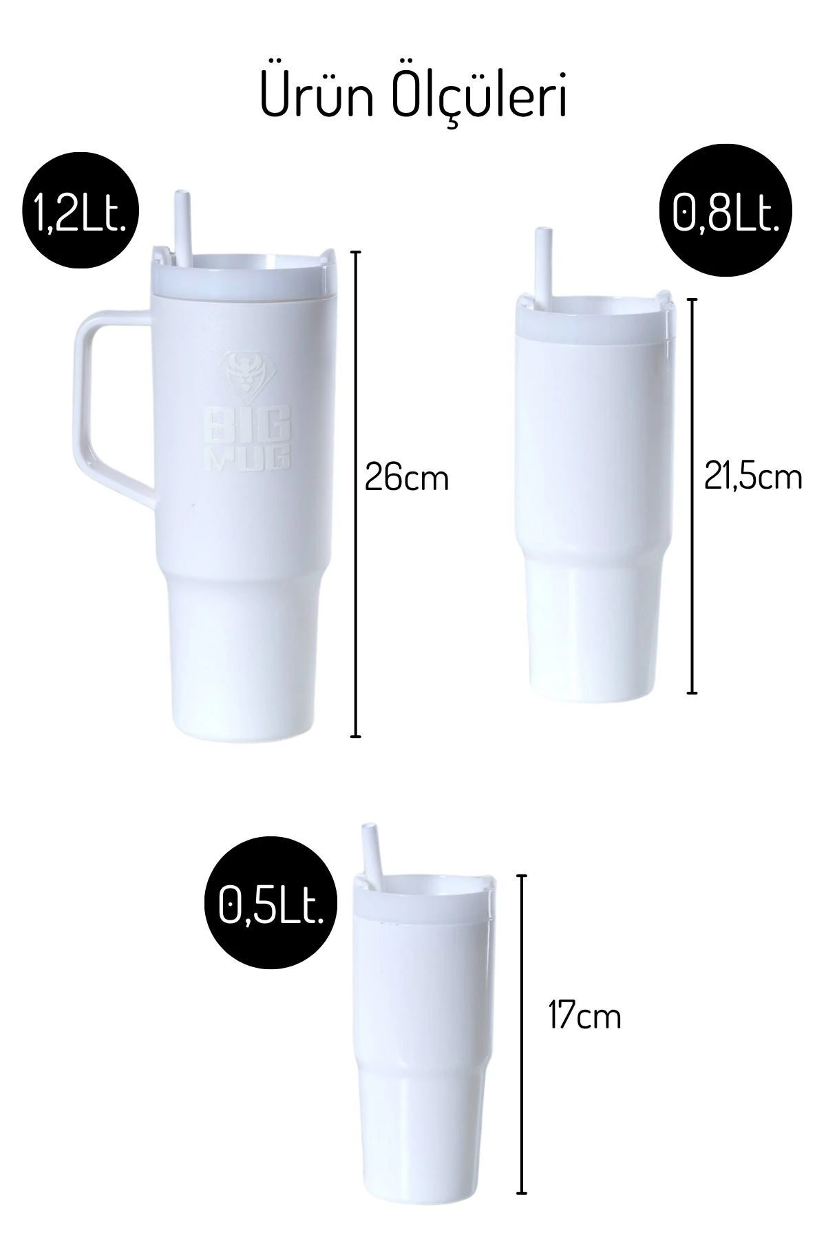 3 Boy Pipetli Suluk Seti BEYAZ