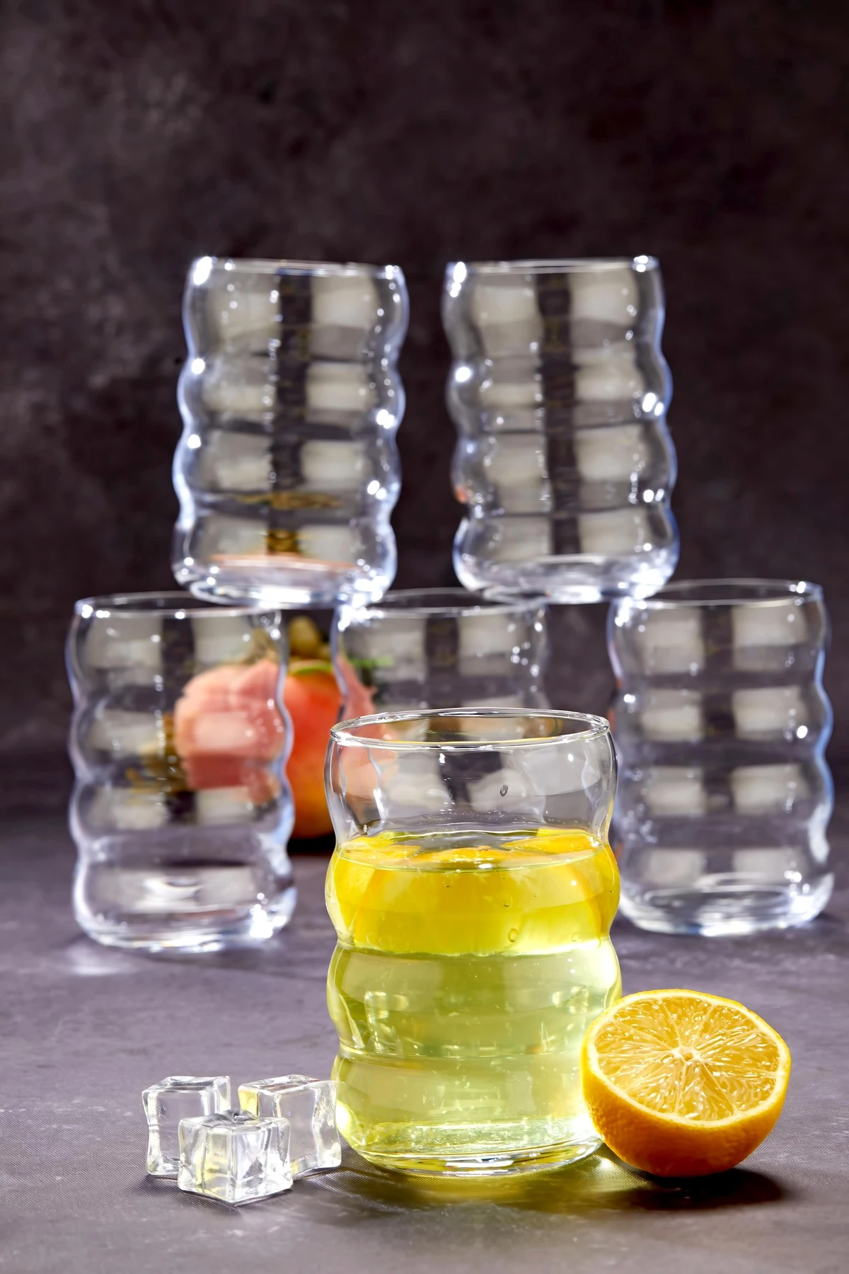 6 ADET BOĞUMLU DIAMOND CAM MEŞRUBAT BARDAĞI