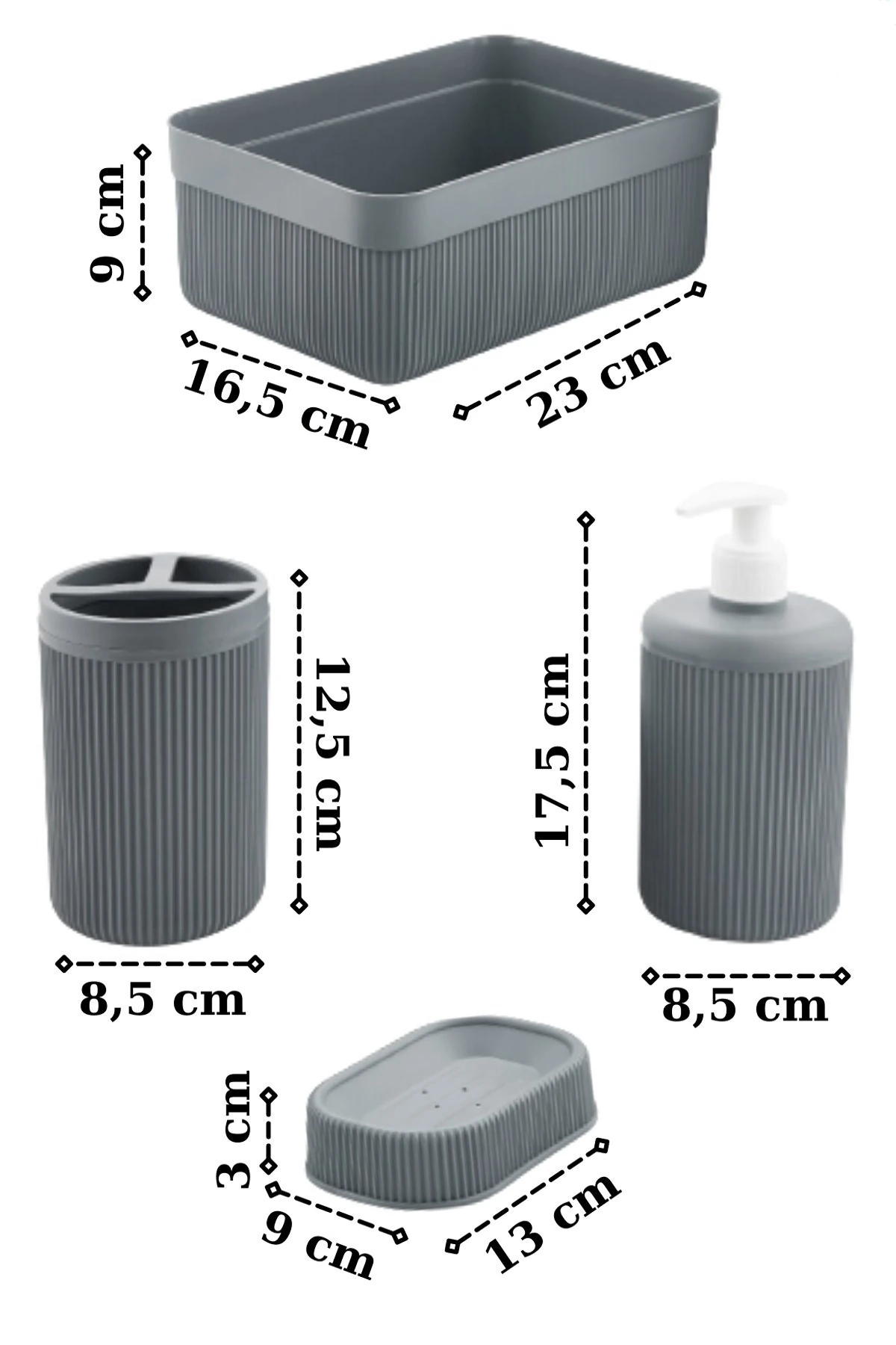 4lü Banyo Seti ANTRASİT