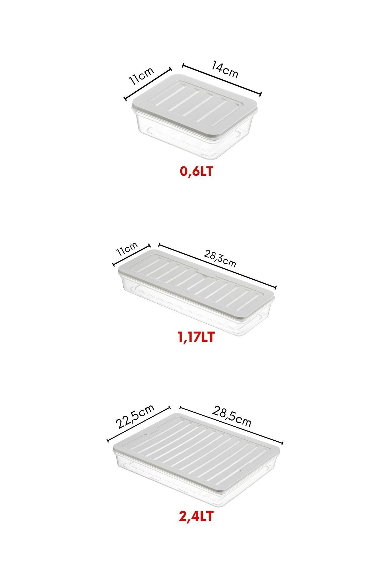 7'li Set Freshbox Mikrodalga Ve Difrize Uygun Saklama Kabı KREM