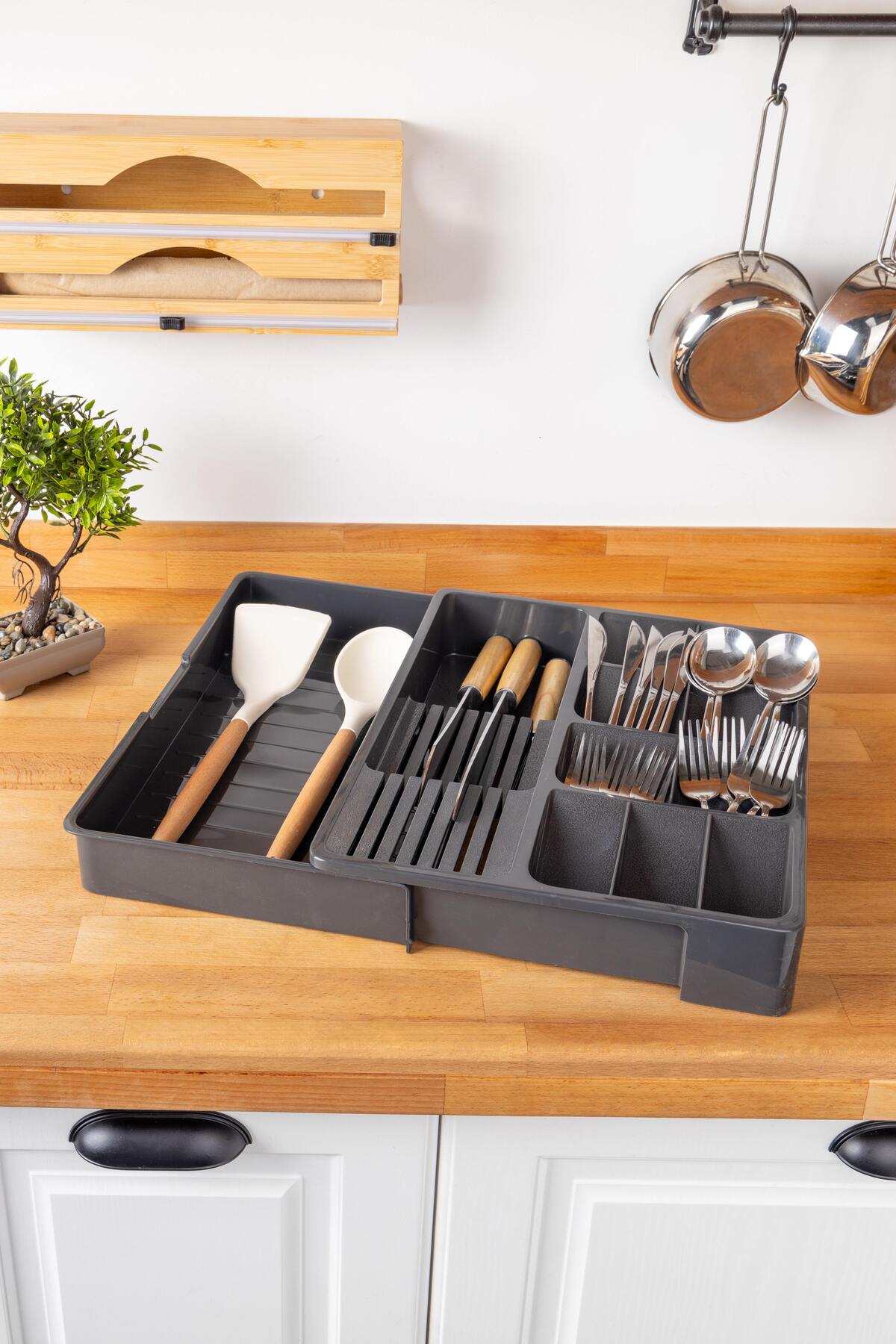 Maxi Ayarlanabilir Kayar Kızaklı Kaşıklık Antrasit