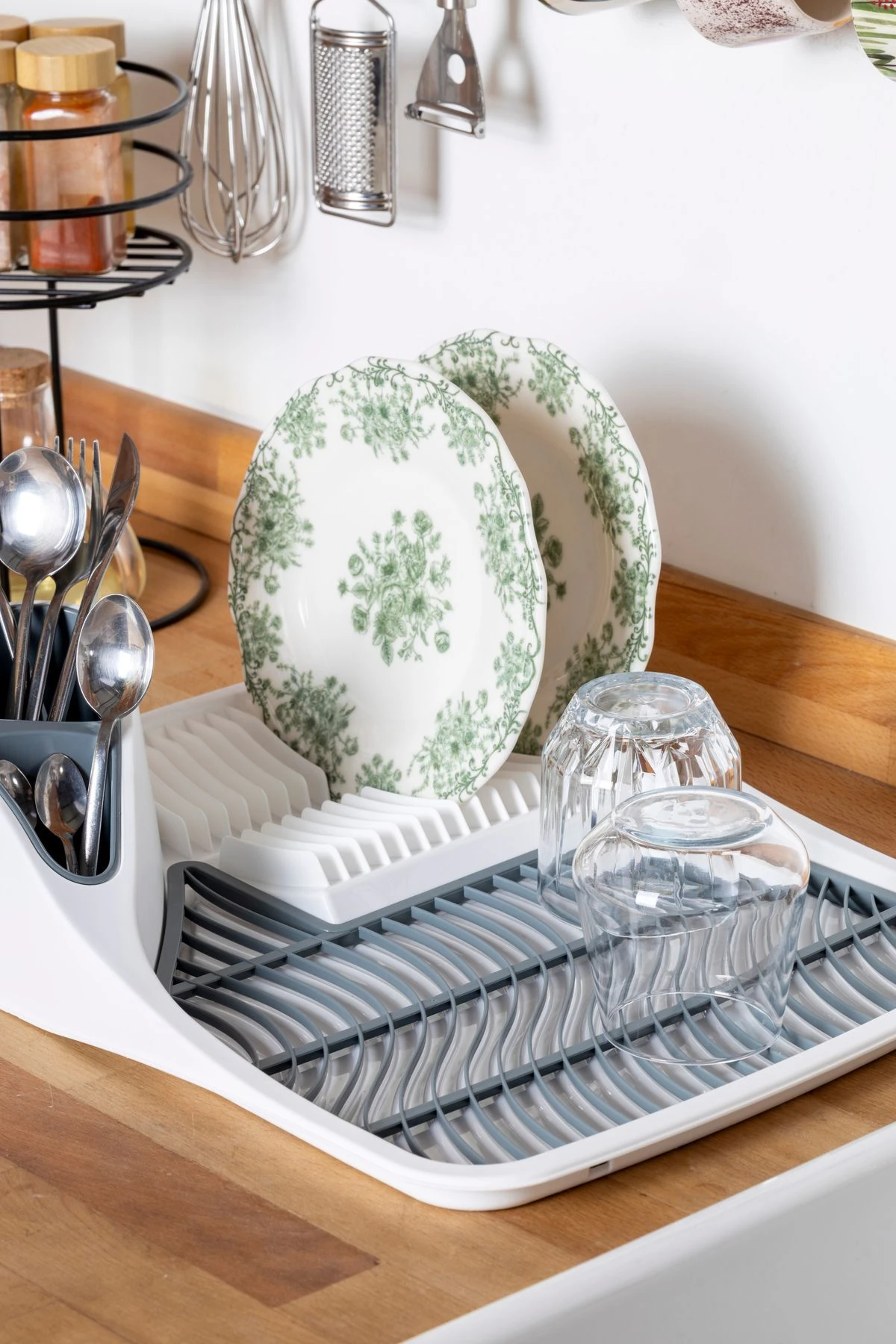 Tezgah Üstü Bulaşık Kurutmalığı Beyaz