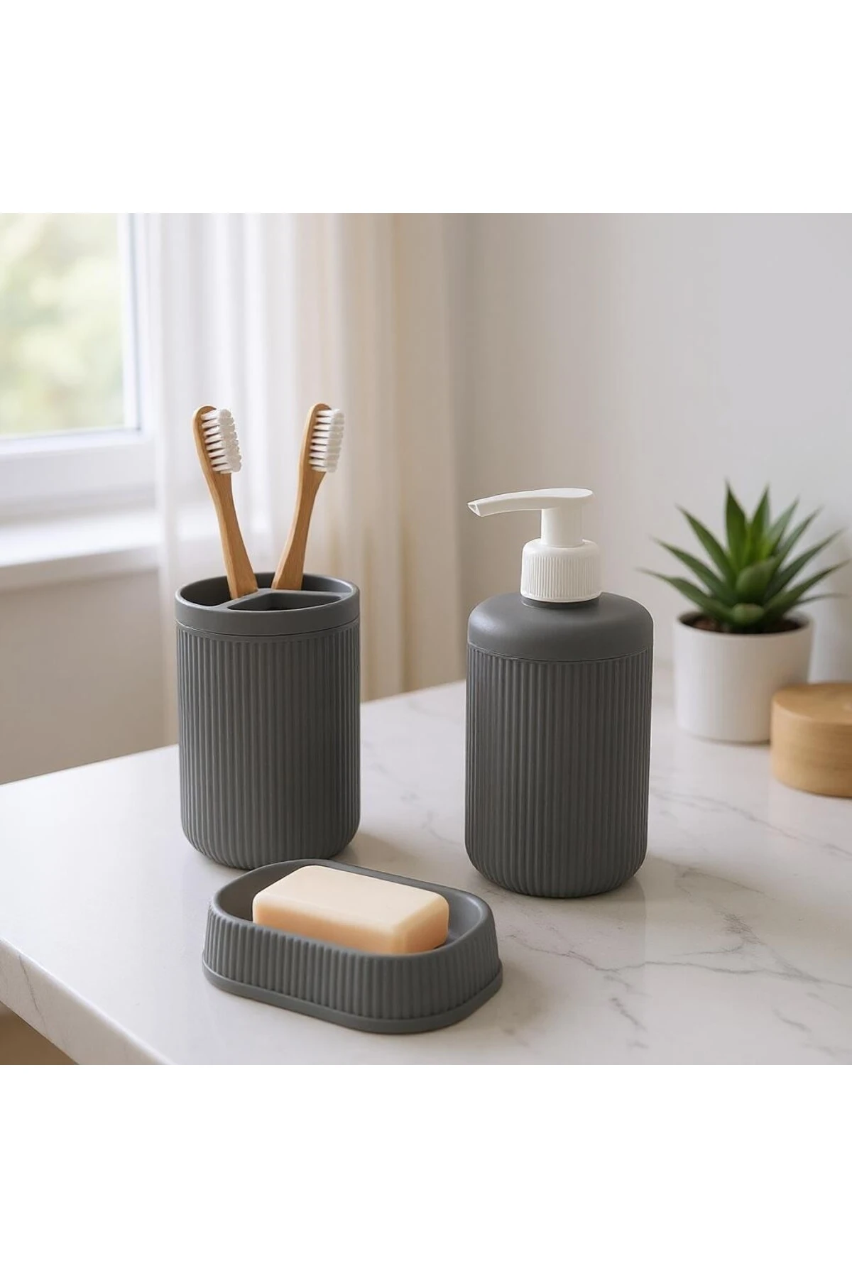 3LÜ BANYO SETİ ANTRASİT