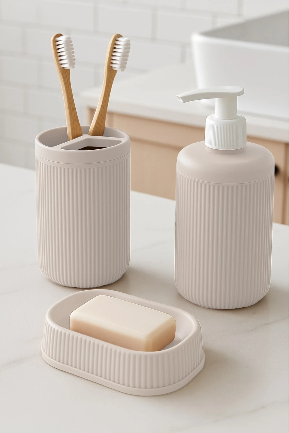 3LÜ BANYO SETİ KREM