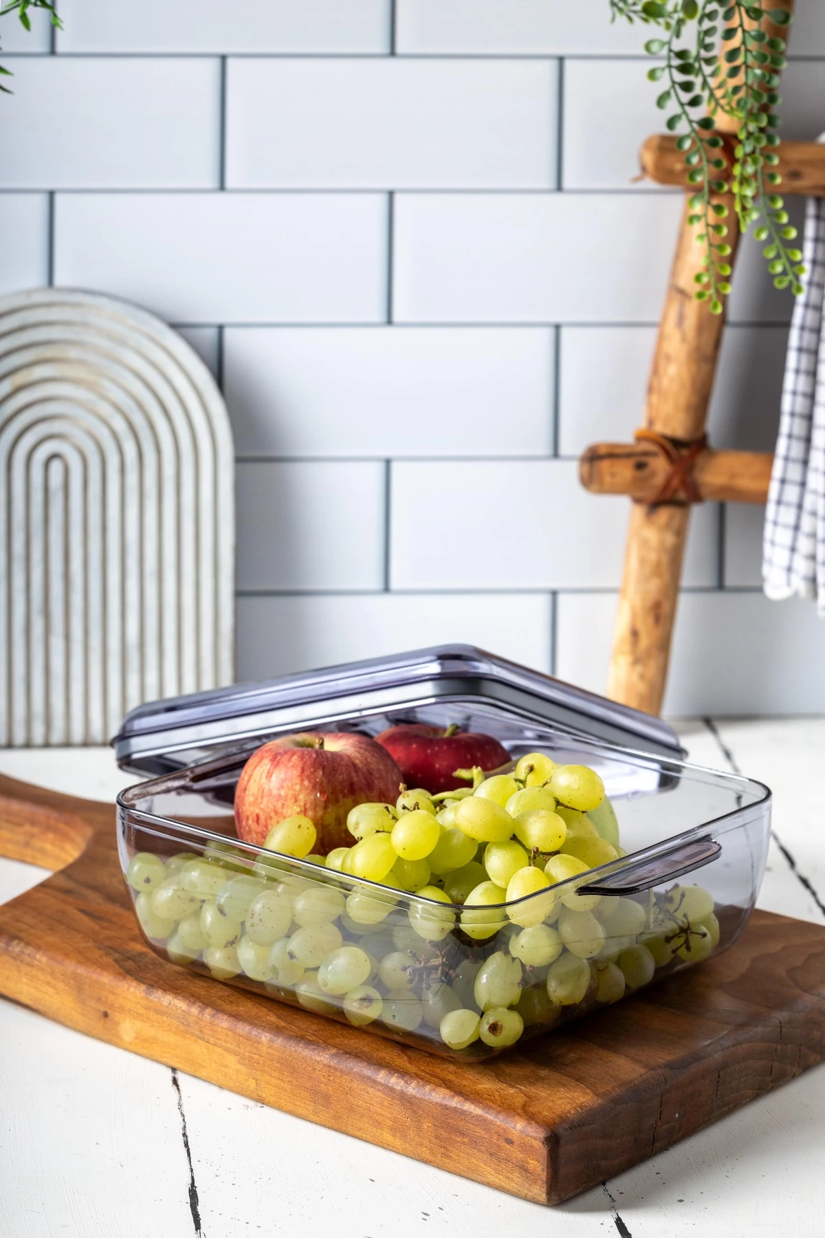 Kapaklı Kare Kristal Saklama Kabı 2 LT