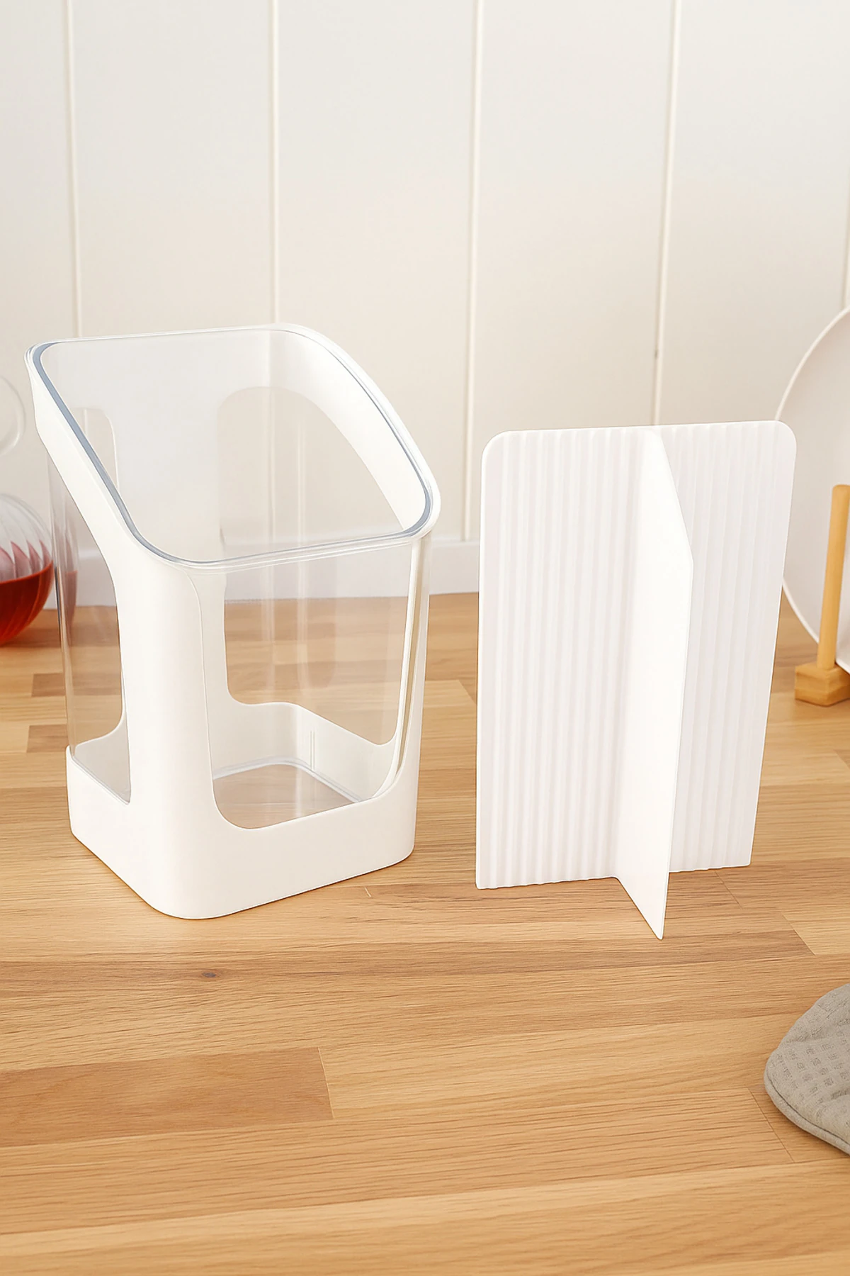 3 Bölmeli Tezgah Üstü Kaşıklık - Çıkarılabilir Bölmeli Kaşık Bıçak Standı Mutfak Organizer B