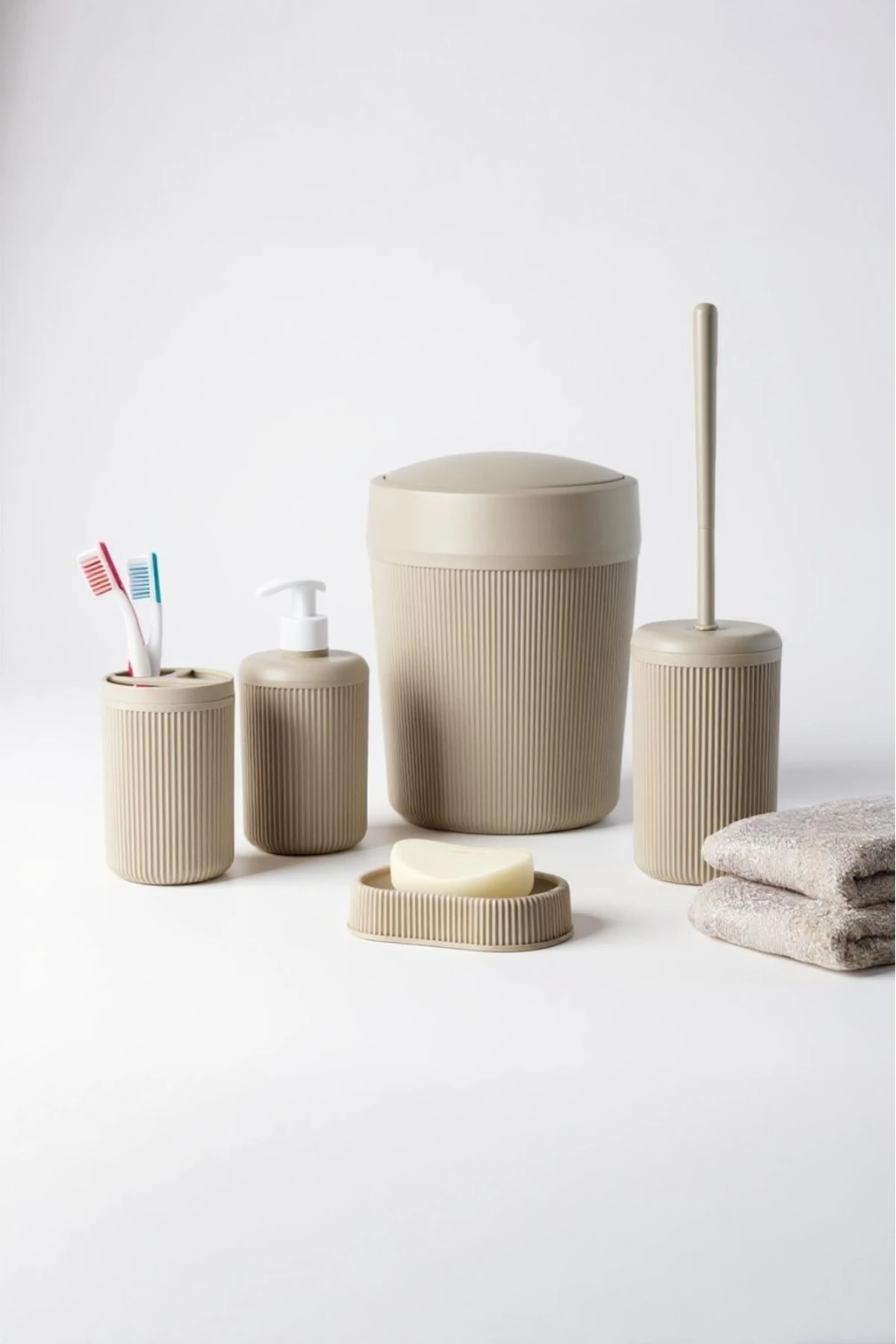 5 Parça Banyo Seti BEJ