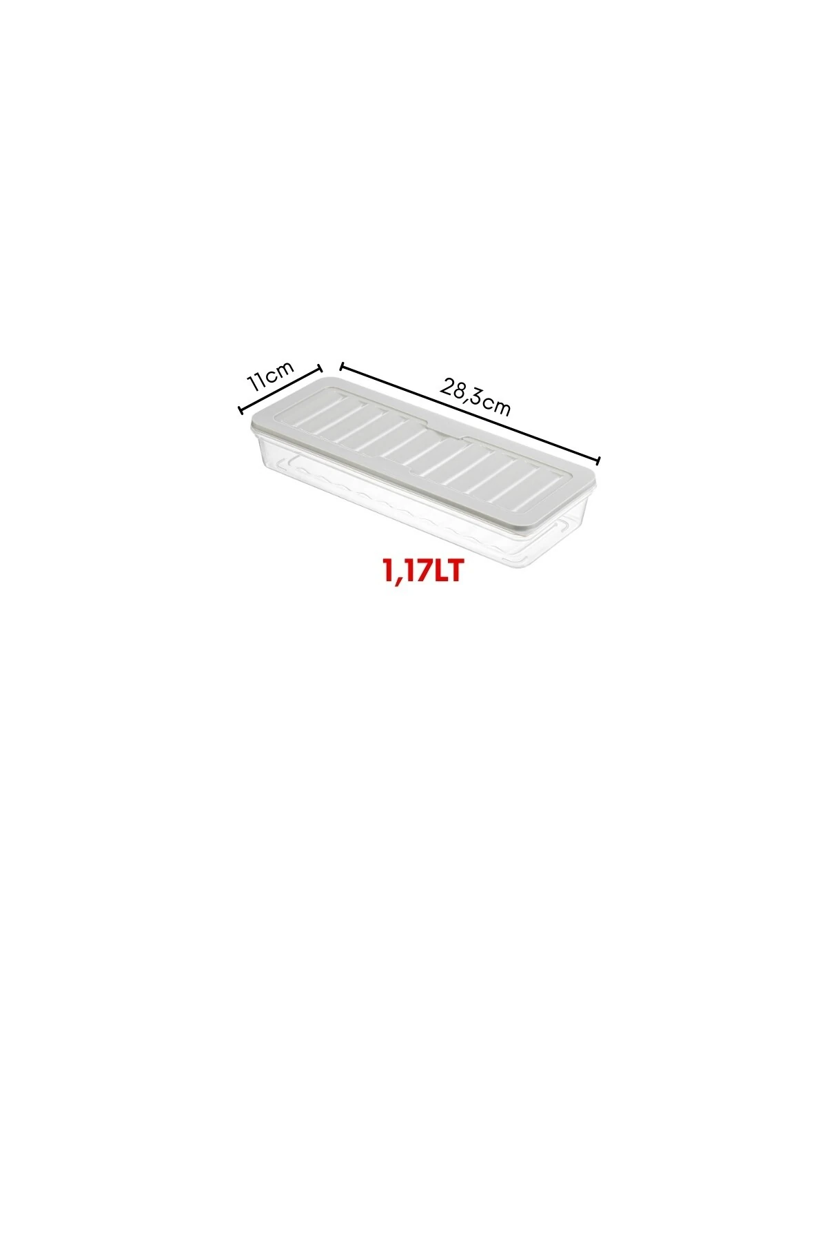 2'Li Set 1170  ML Freshbox Mikrodalga ve Difrize Uygun Saklama Kabı GRİ