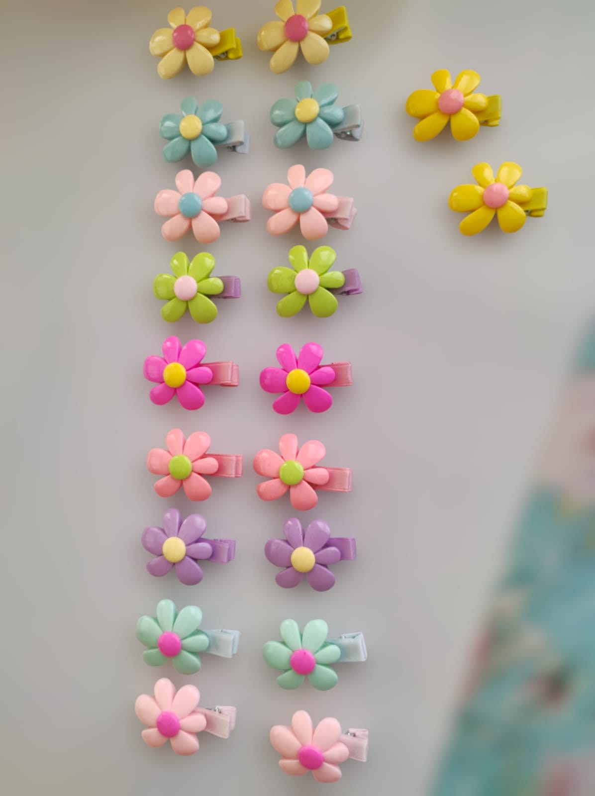 Pastel Papatya 2'li Pens Toka (2 adet)