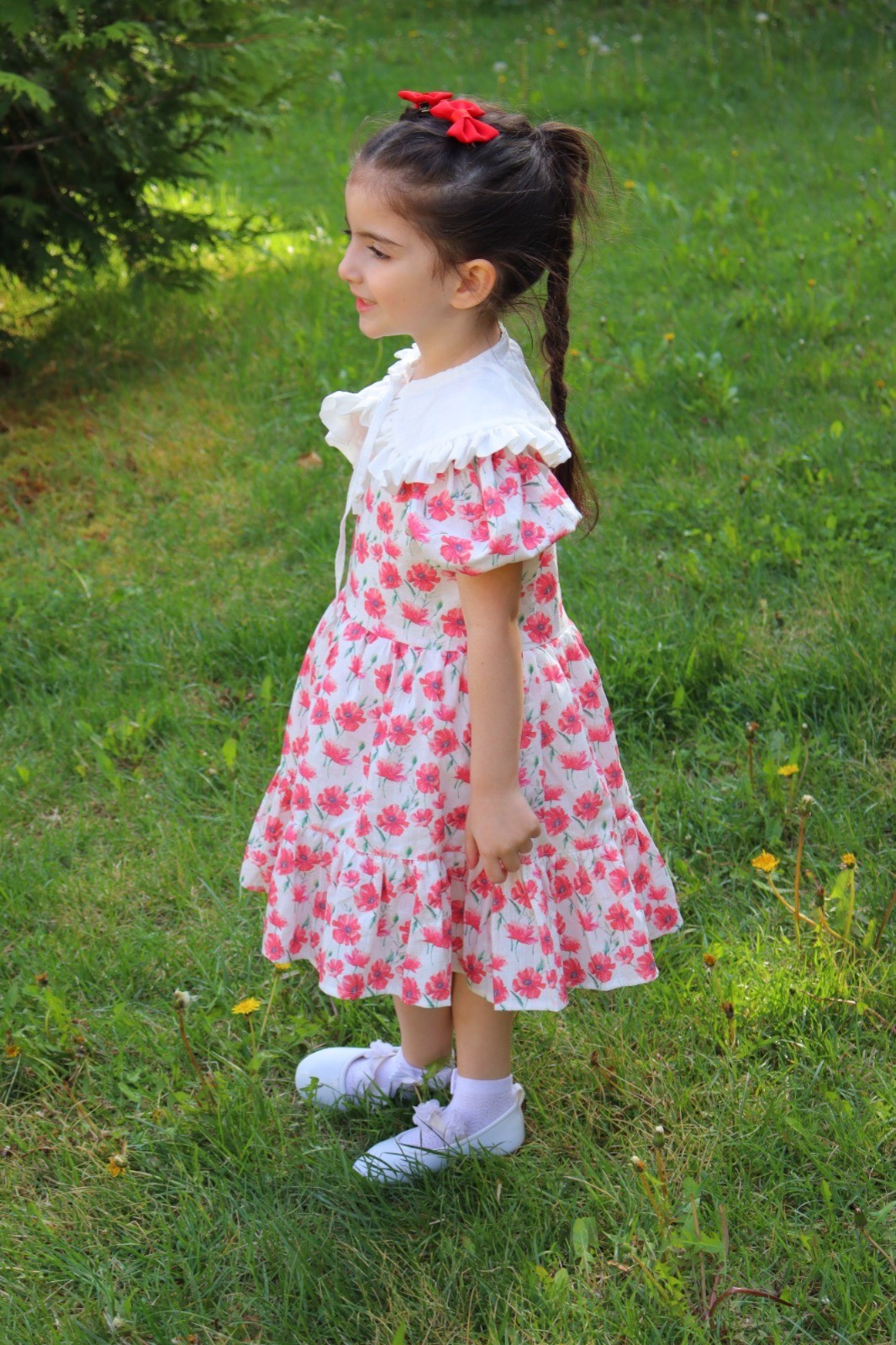 GÜLCE KIZ ÇOCUK ELBİSE ( DİKKAT ! AÇIKLAMAYI  OKUYUNUZ )