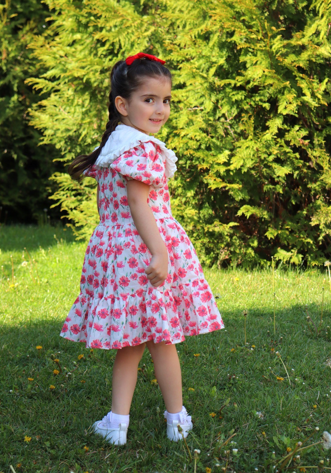 GÜLCE KIZ ÇOCUK ELBİSE ( DİKKAT ! AÇIKLAMAYI  OKUYUNUZ )