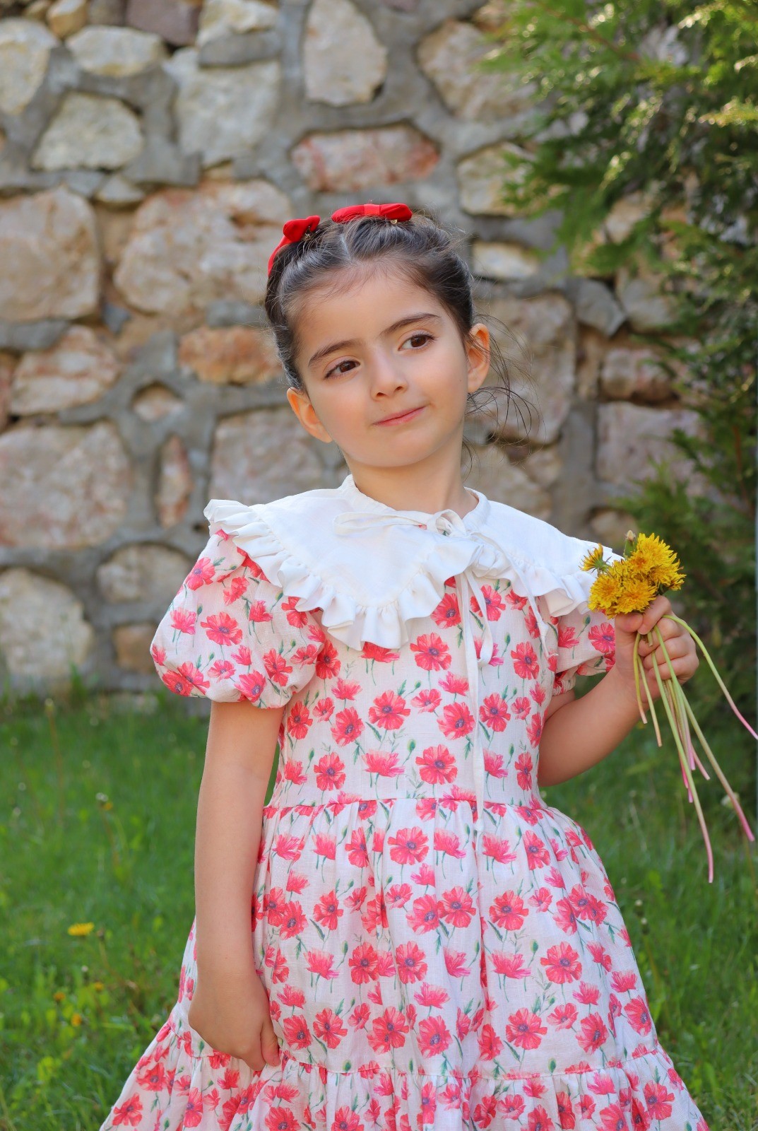 GÜLCE KIZ ÇOCUK ELBİSE ( DİKKAT ! AÇIKLAMAYI  OKUYUNUZ )