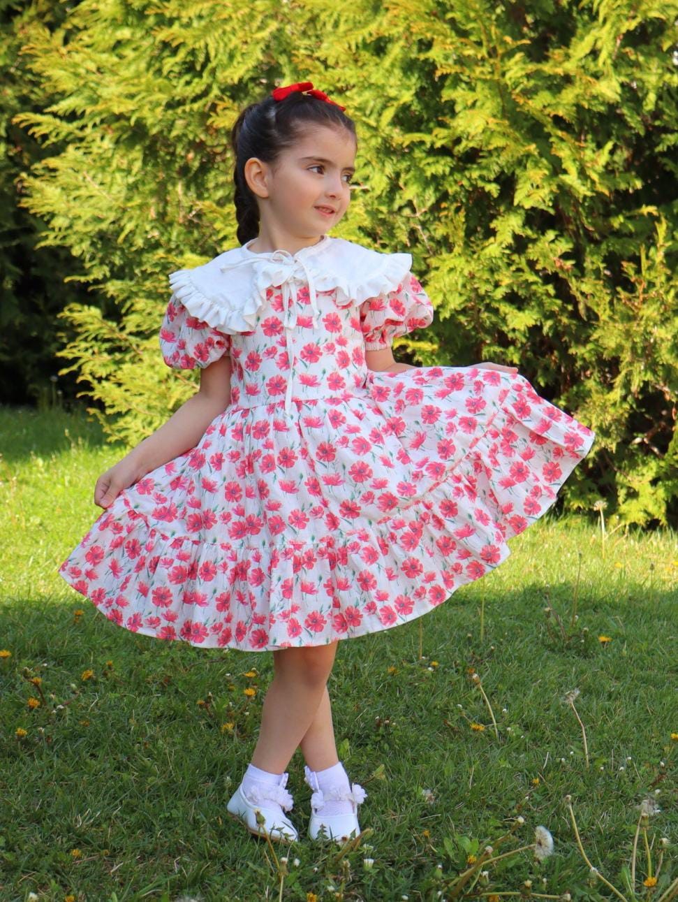 GÜLCE KIZ ÇOCUK ELBİSE ( DİKKAT ! AÇIKLAMAYI  OKUYUNUZ )