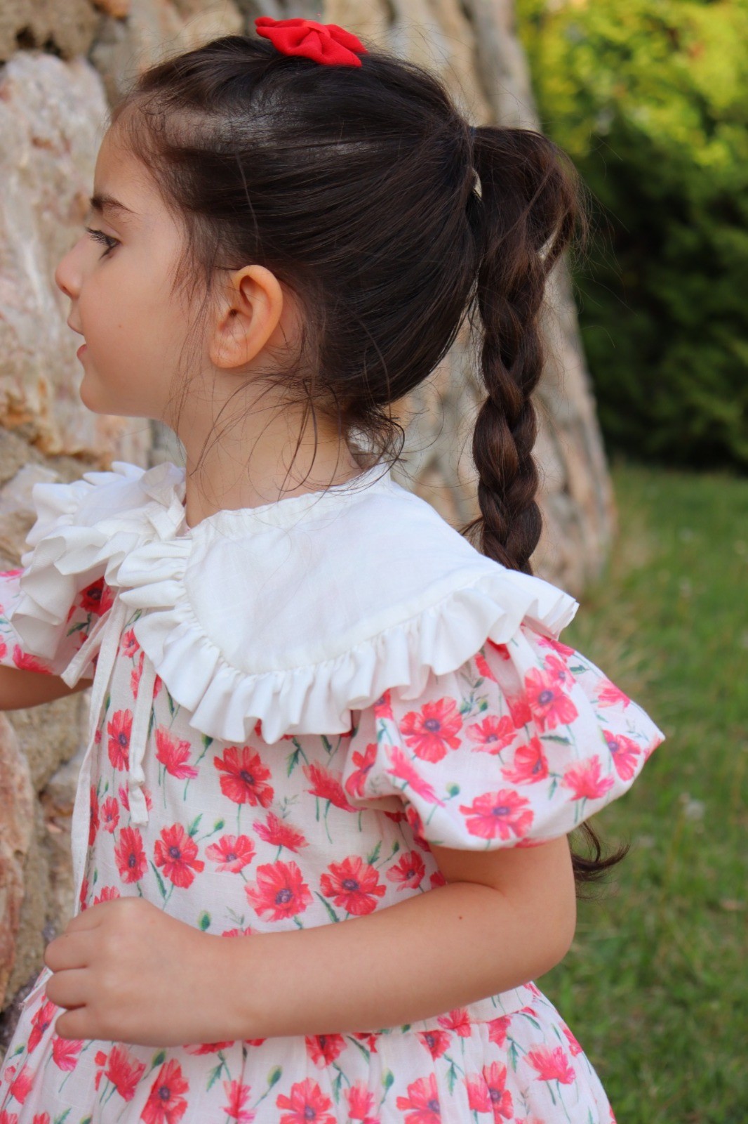 GÜLCE KIZ ÇOCUK ELBİSE ( DİKKAT ! AÇIKLAMAYI  OKUYUNUZ )
