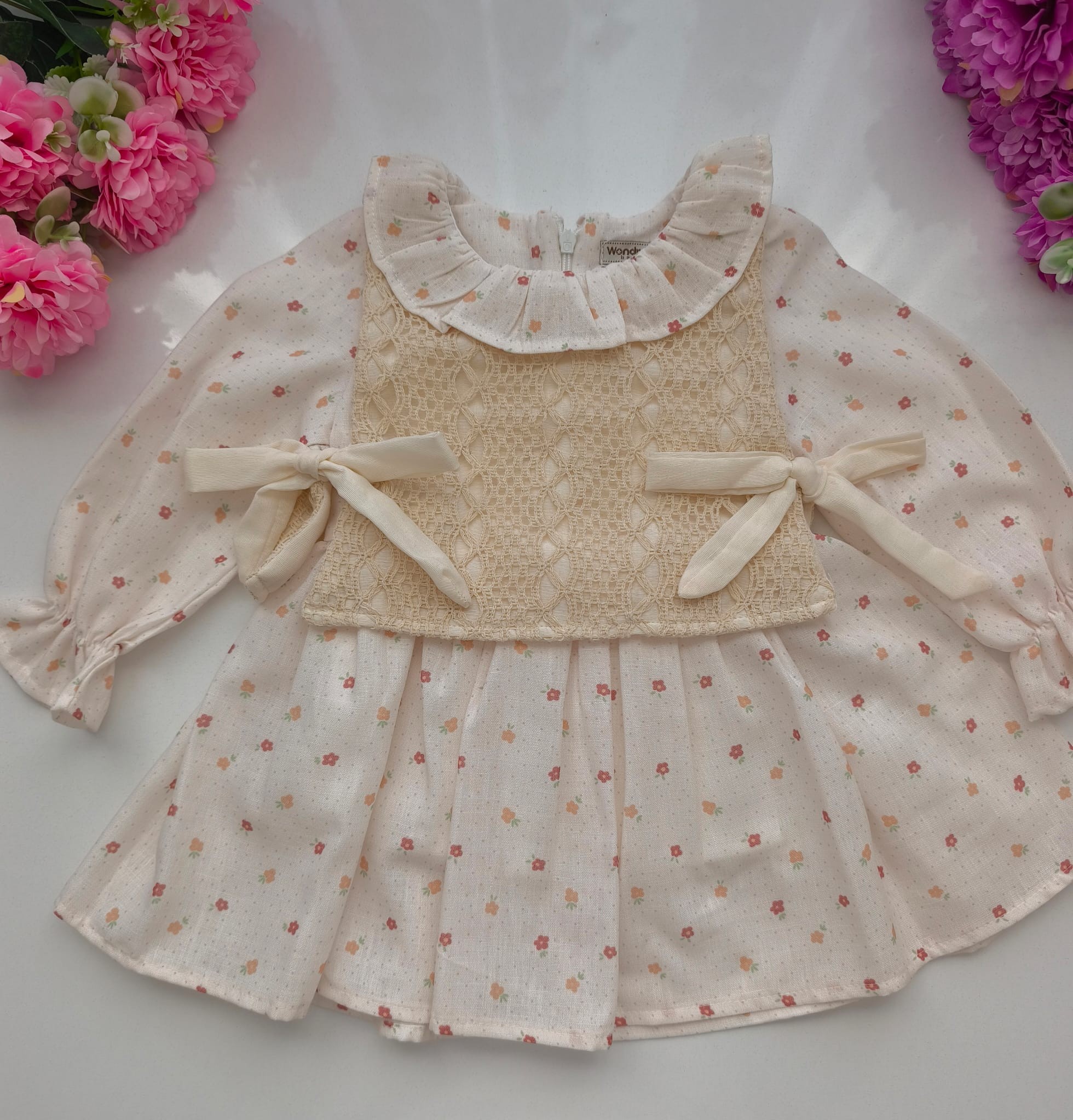 SÜVETERLİ İKİ PARÇA KIZ BEBEK ELBİSE 