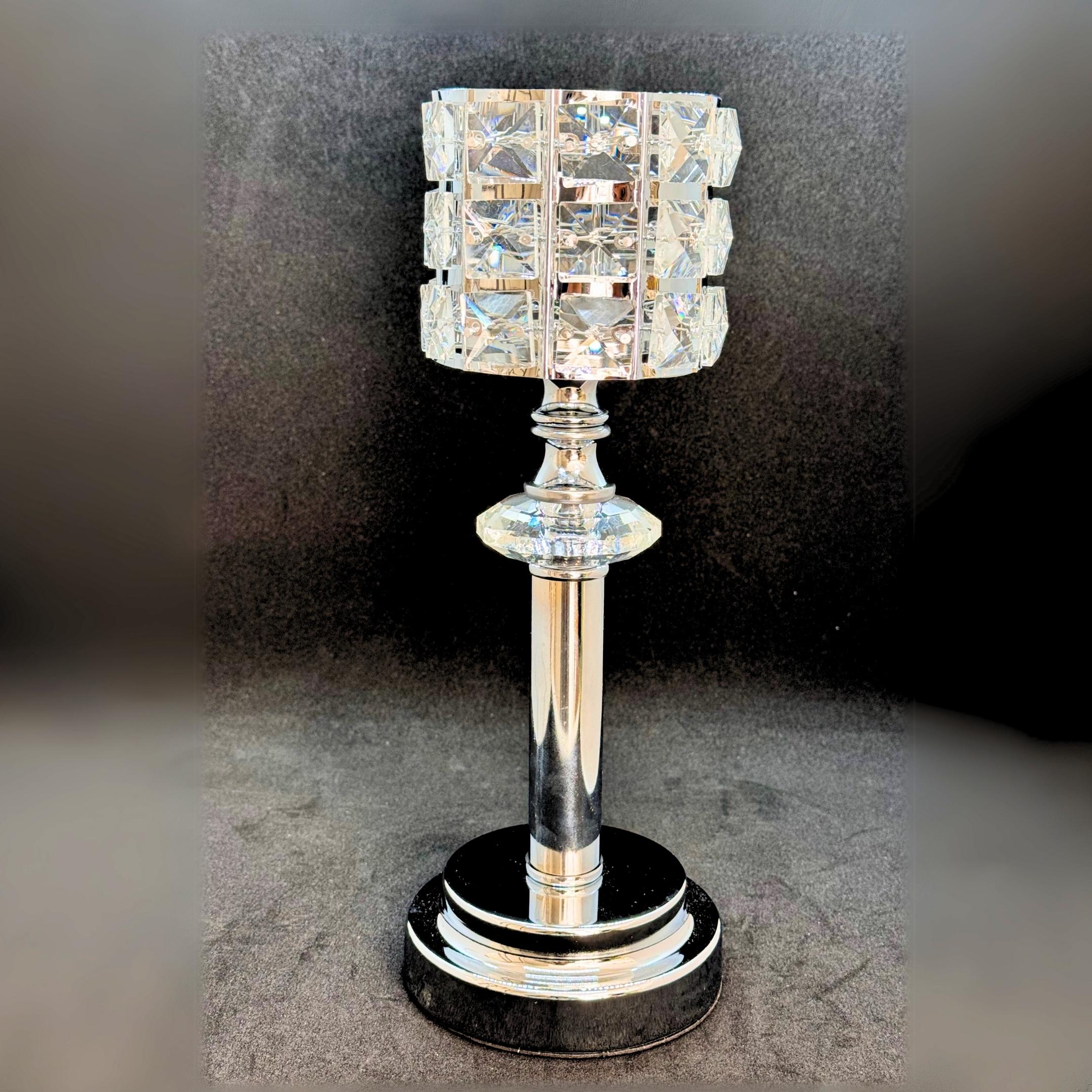 Ultra Lüks Kristal Taşlı Ayaklı  Şamdan