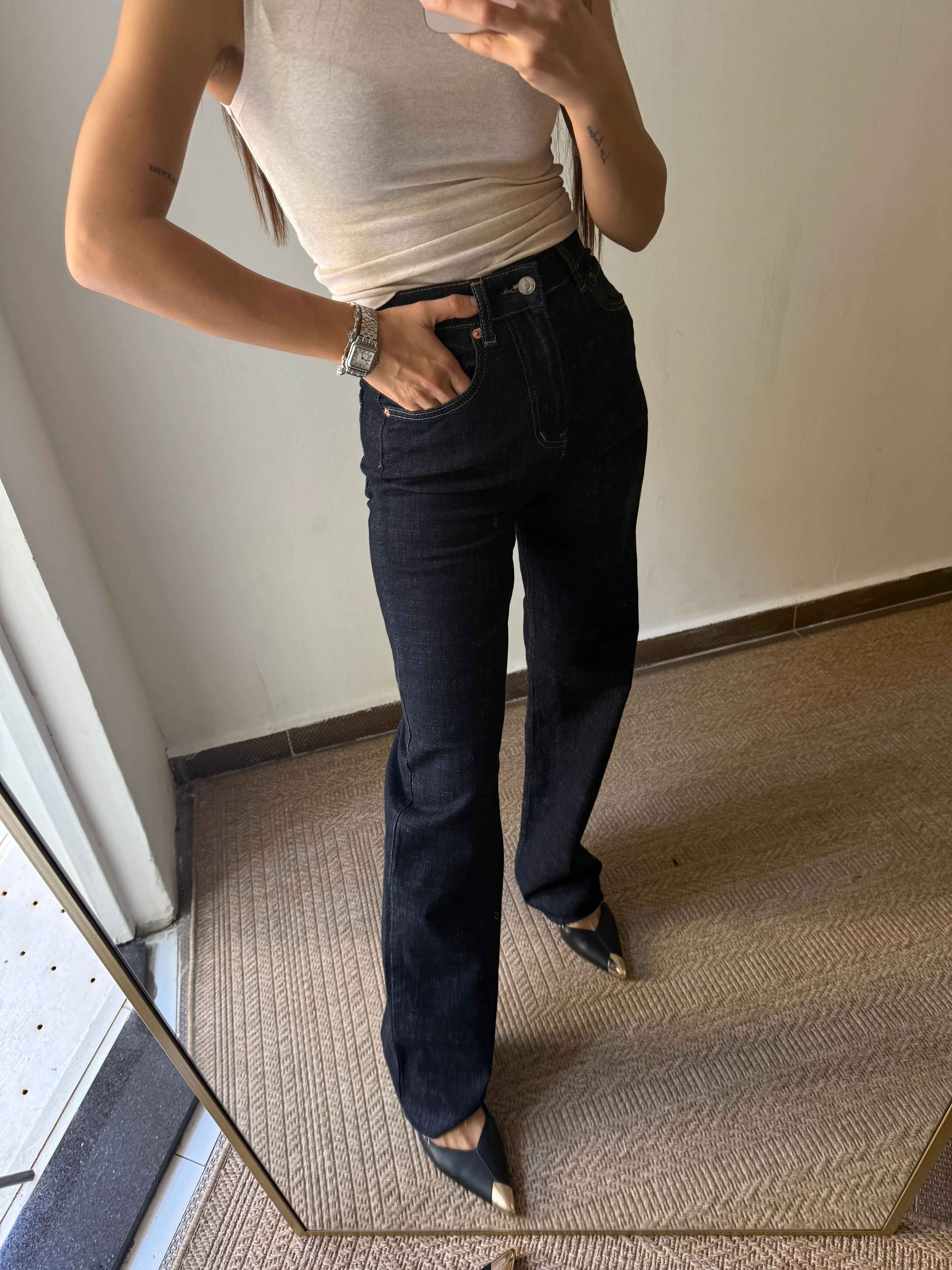 KOYU RENK STRAİGHT MRK MODEL JEAN 