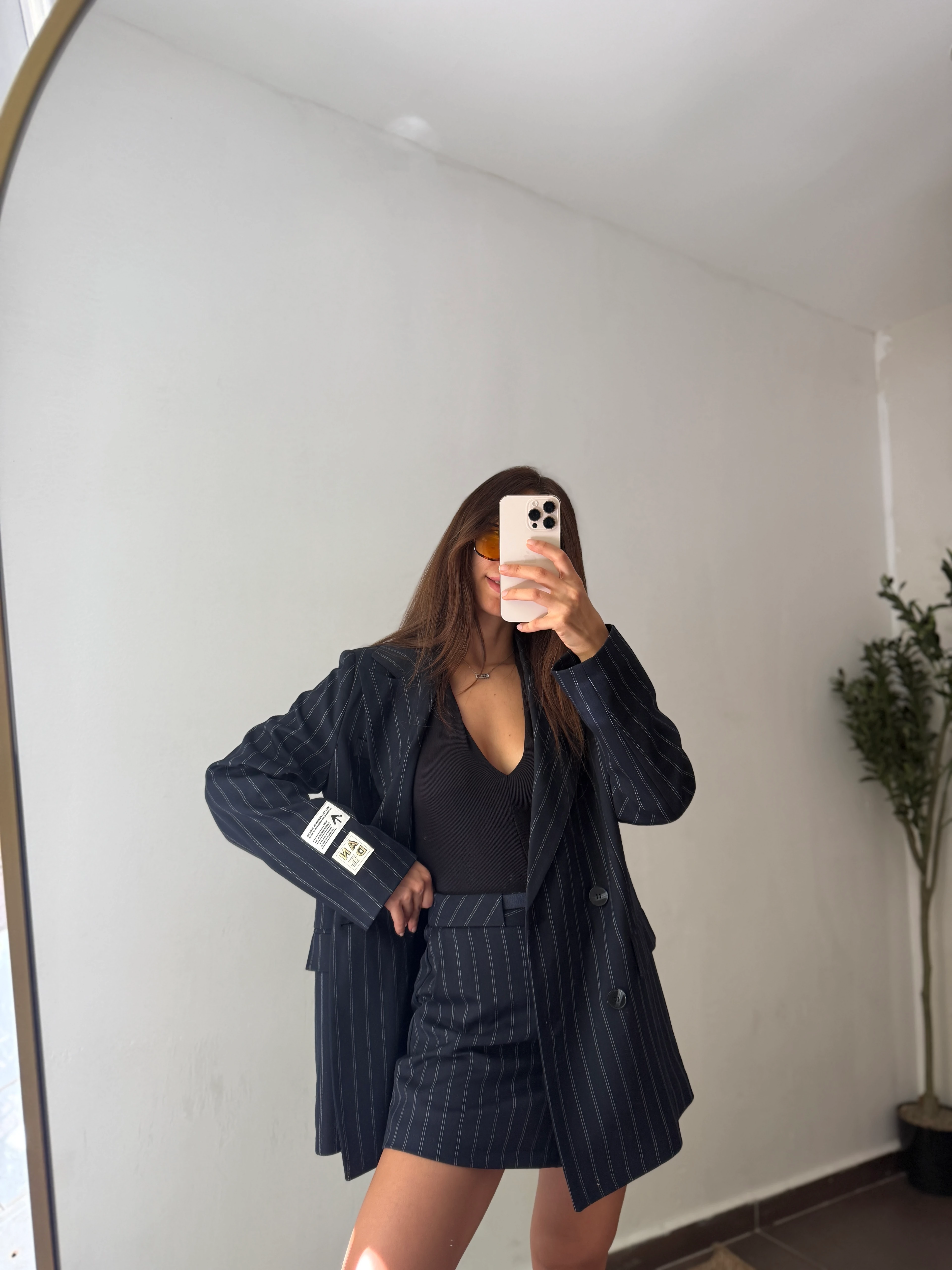 ÇİZGİLİ ŞORT ETEK 