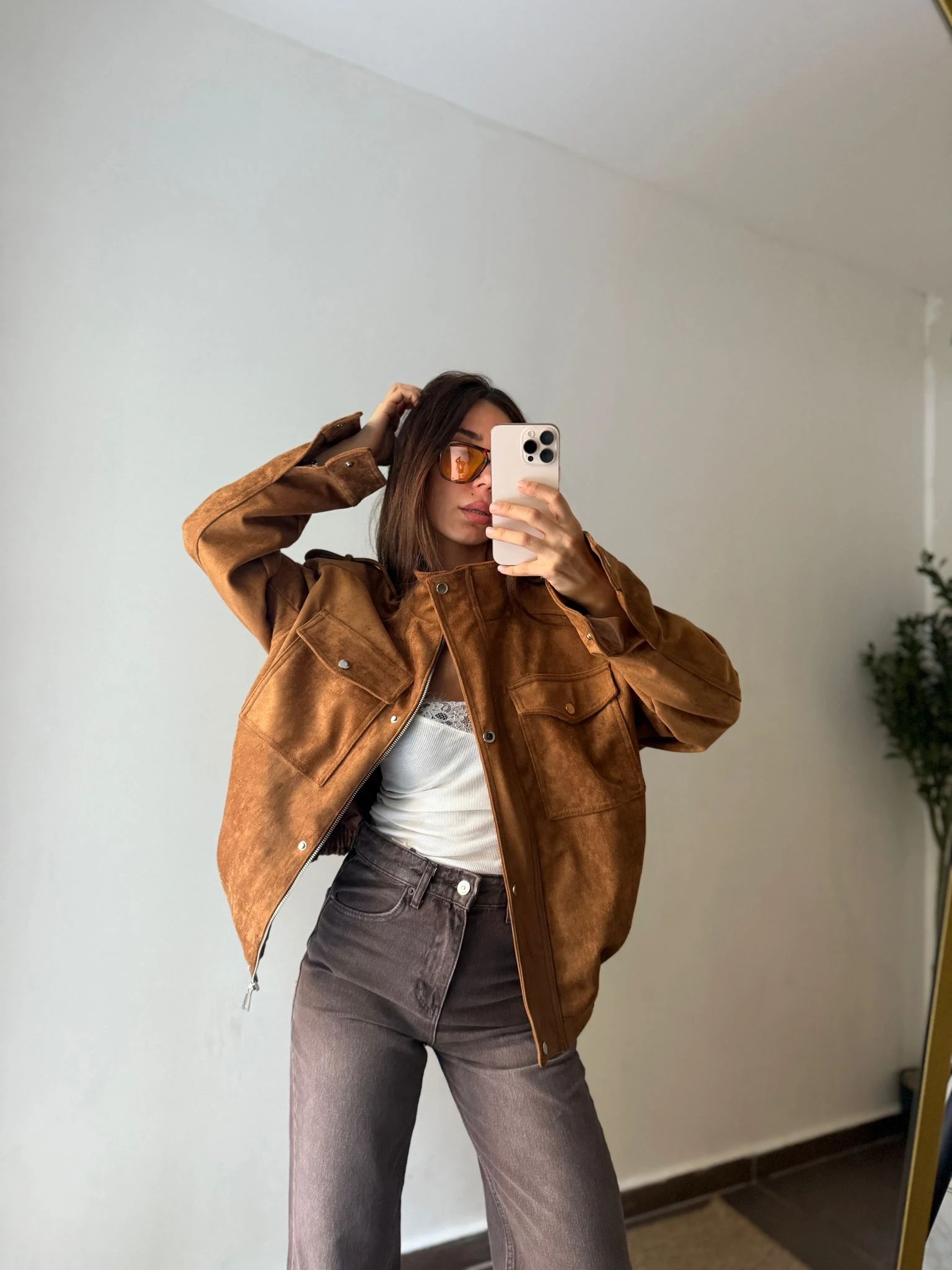 PREMİUM SÜET CEKET GAİ - Kahve