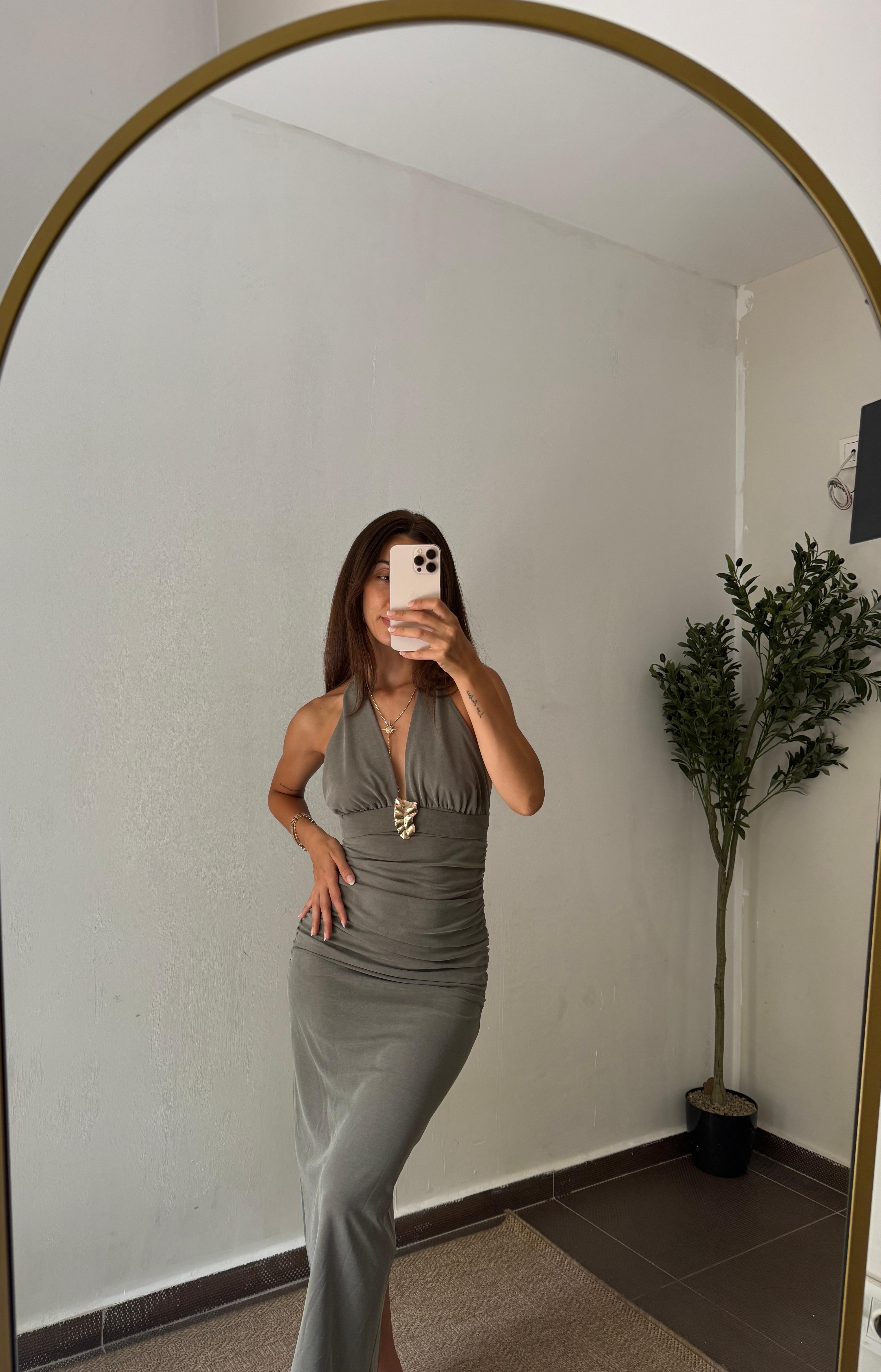 GOLD DETAY COLETTE ELBISE h